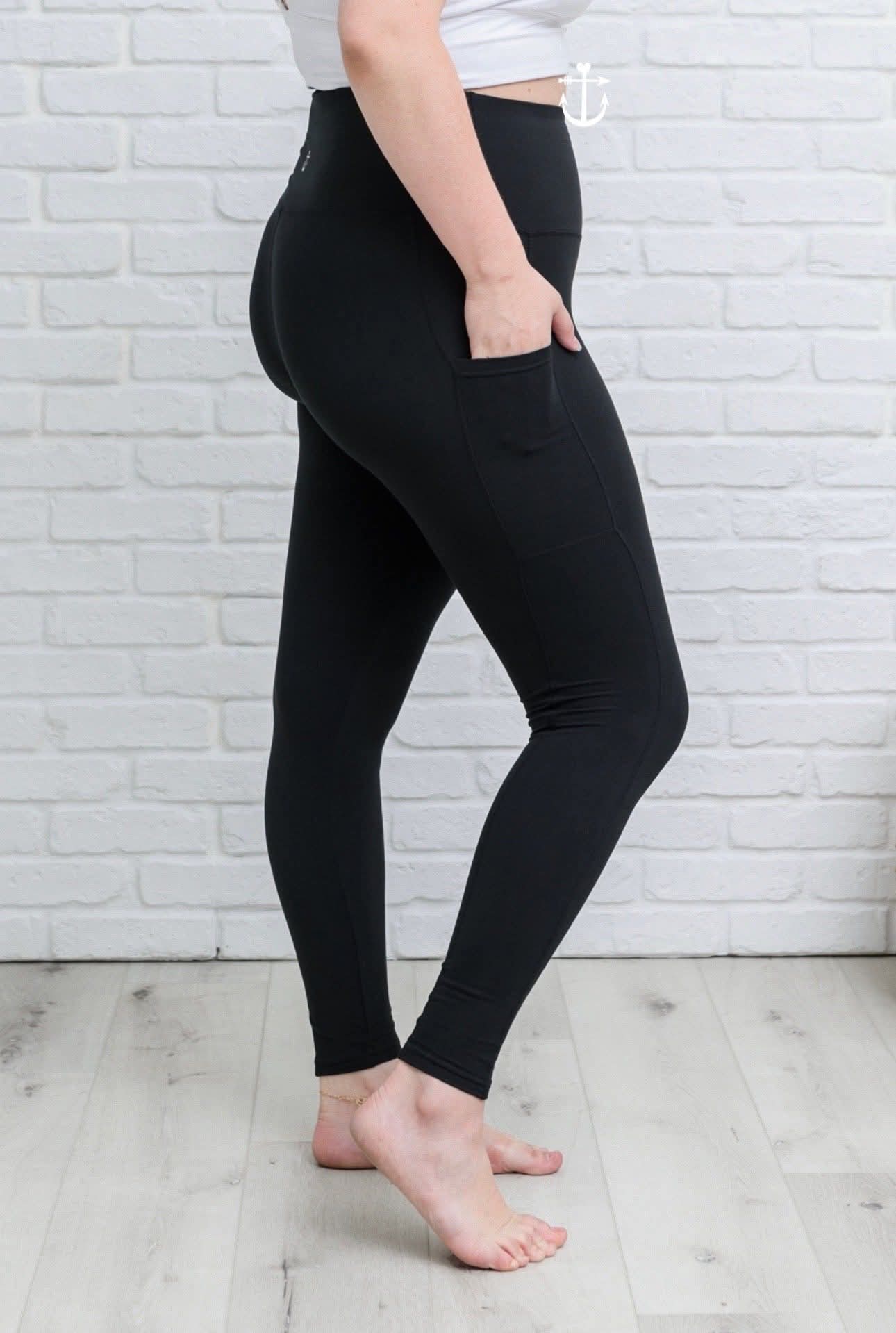 Shop Essential Full-Length Pocket Leggings- at Ruby Joy Boutique, a Women's Clothing Store in Pickerington, Ohio