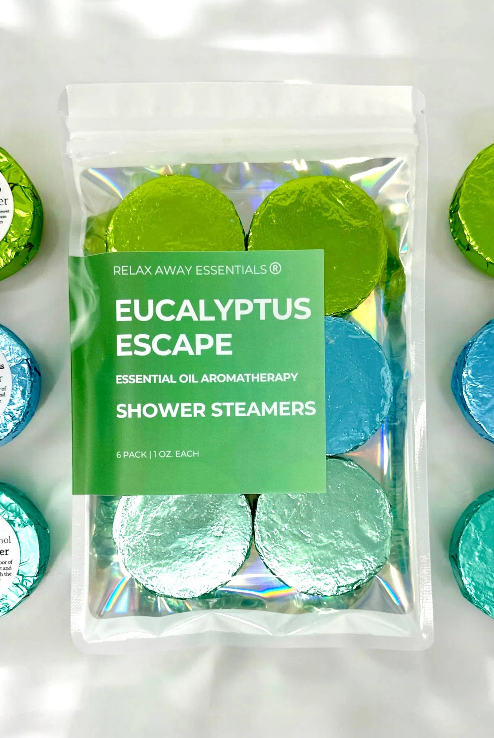 Shop Eucalyptus Escape Shower Steamers 6 Pack - Made in USA- at Ruby Joy Boutique, a Women's Clothing Store in Pickerington, Ohio