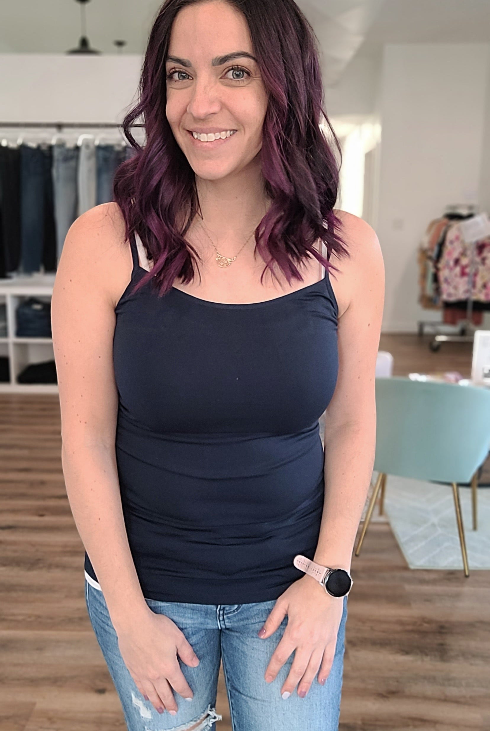 Shop Everyday Camisole with Adjustable Straps-Camisole at Ruby Joy Boutique, a Women's Clothing Store in Pickerington, Ohio