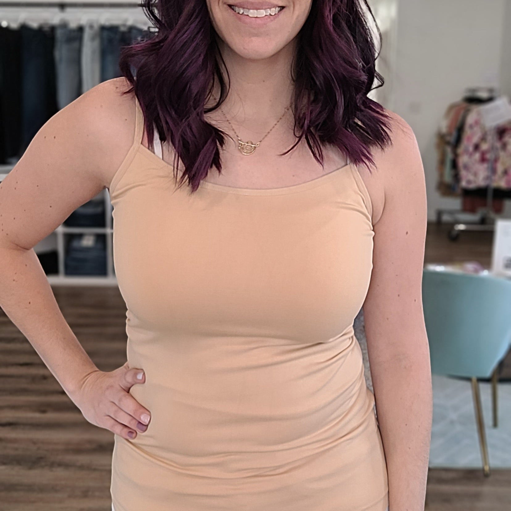 Shop Everyday Camisole with Adjustable Straps-Camisole at Ruby Joy Boutique, a Women's Clothing Store in Pickerington, Ohio