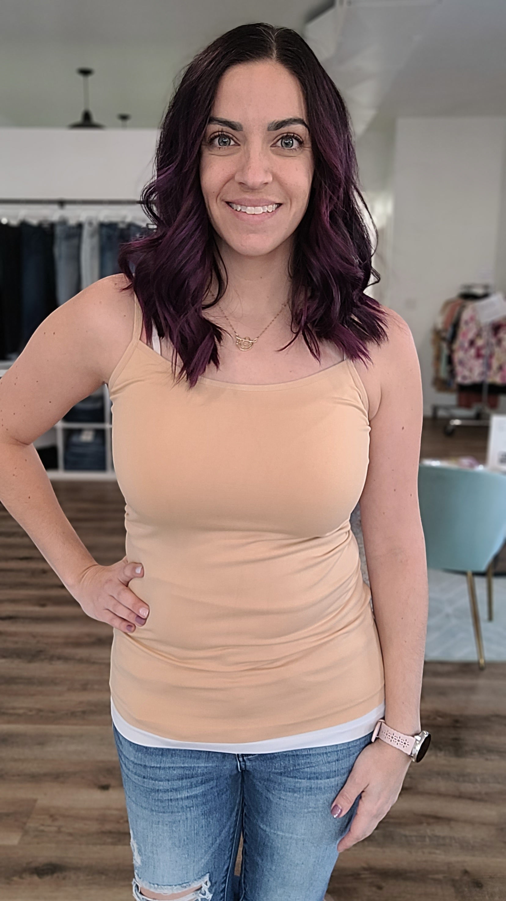 Shop Everyday Camisole with Adjustable Straps-Camisole at Ruby Joy Boutique, a Women's Clothing Store in Pickerington, Ohio