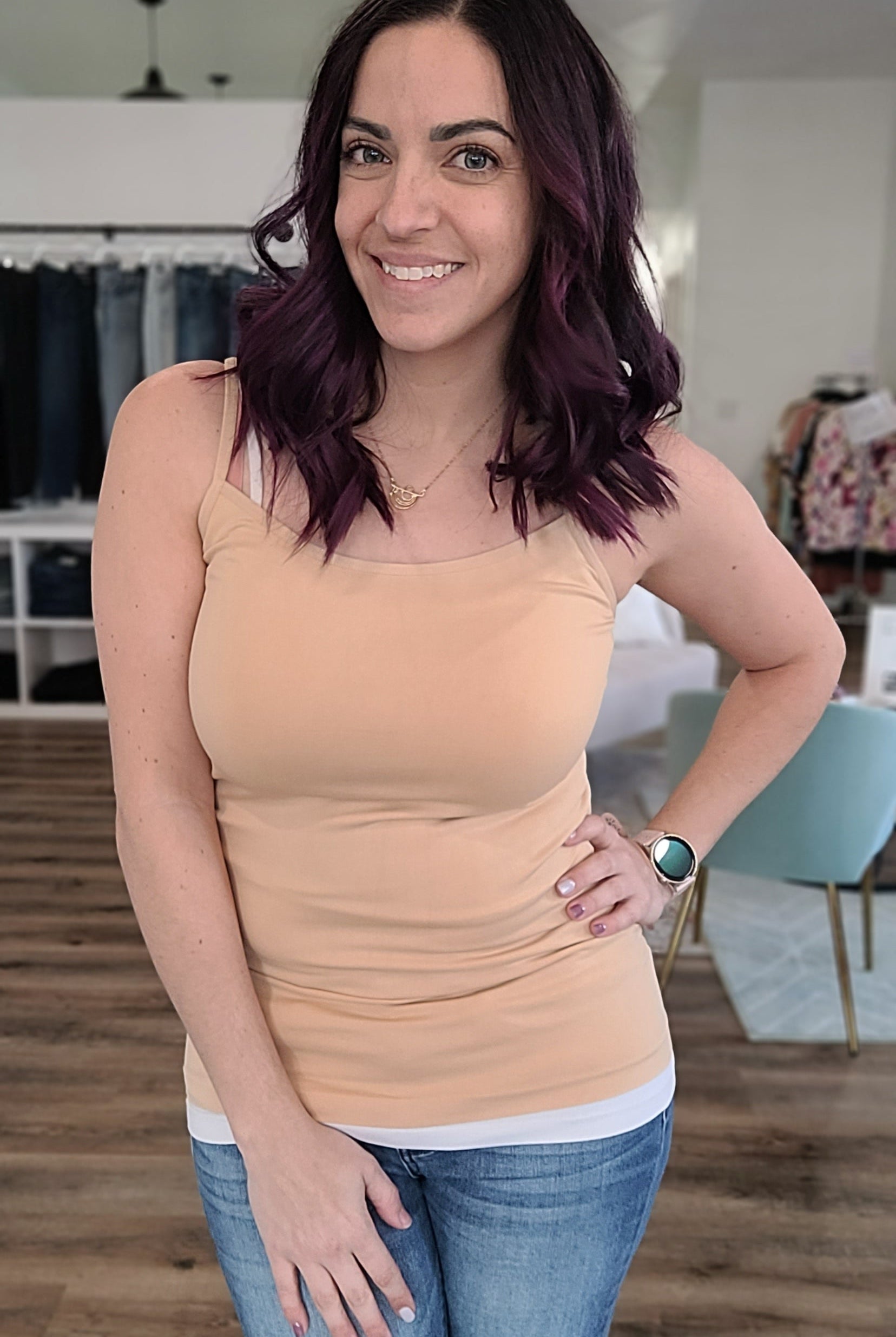 Shop Everyday Camisole with Adjustable Straps-Camisole at Ruby Joy Boutique, a Women's Clothing Store in Pickerington, Ohio