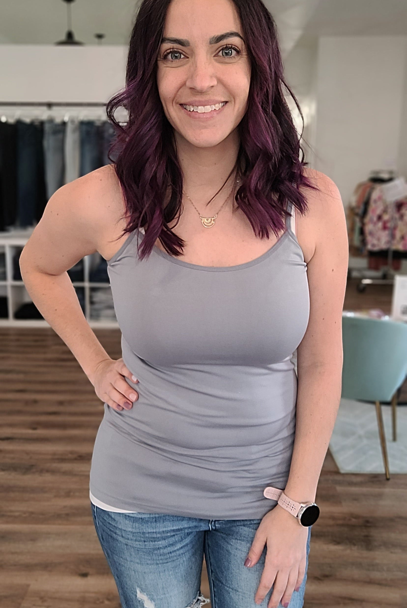 Shop Everyday Camisole with Adjustable Straps-Camisole at Ruby Joy Boutique, a Women's Clothing Store in Pickerington, Ohio
