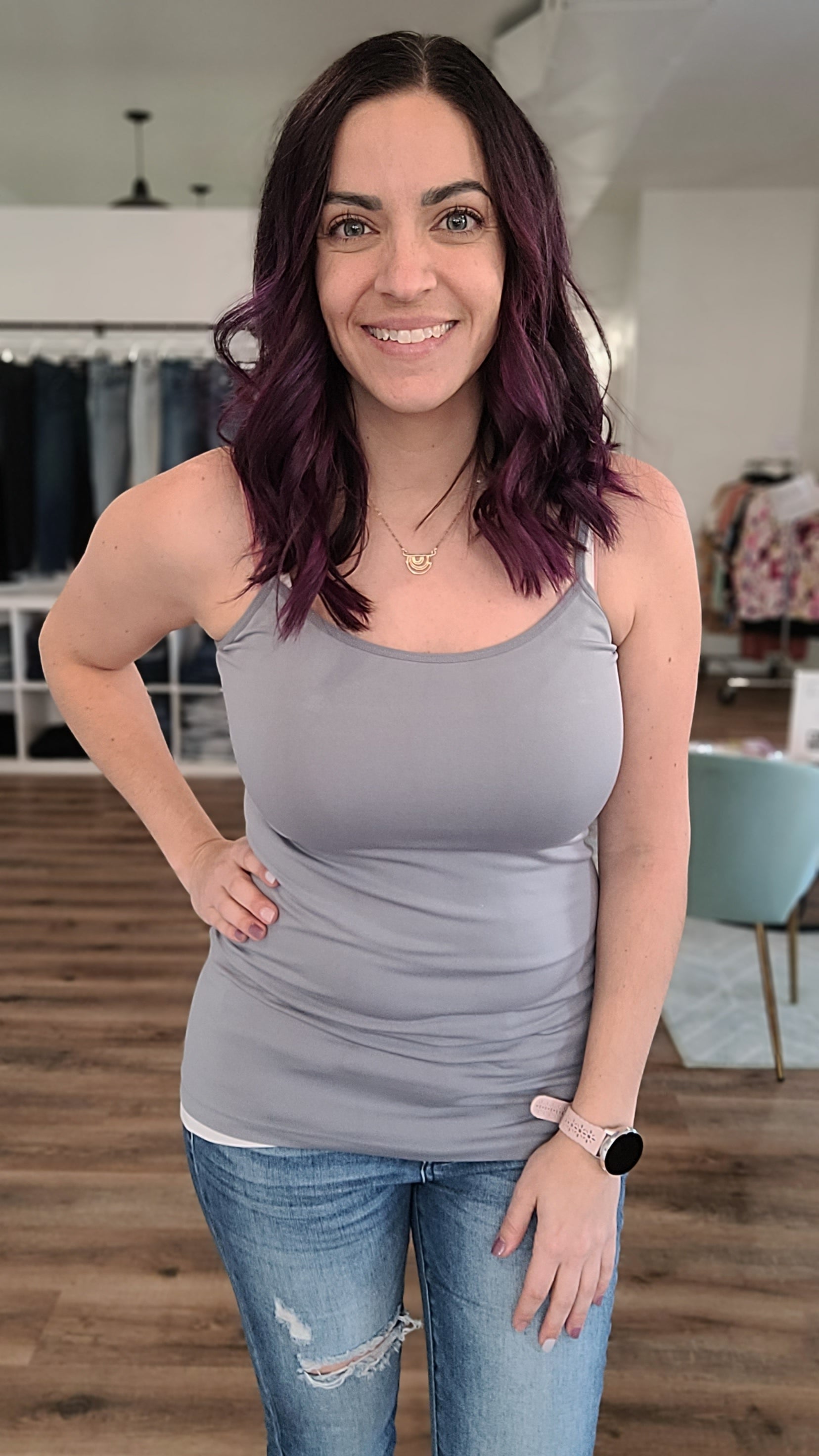 Shop Everyday Camisole with Adjustable Straps-Camisole at Ruby Joy Boutique, a Women's Clothing Store in Pickerington, Ohio