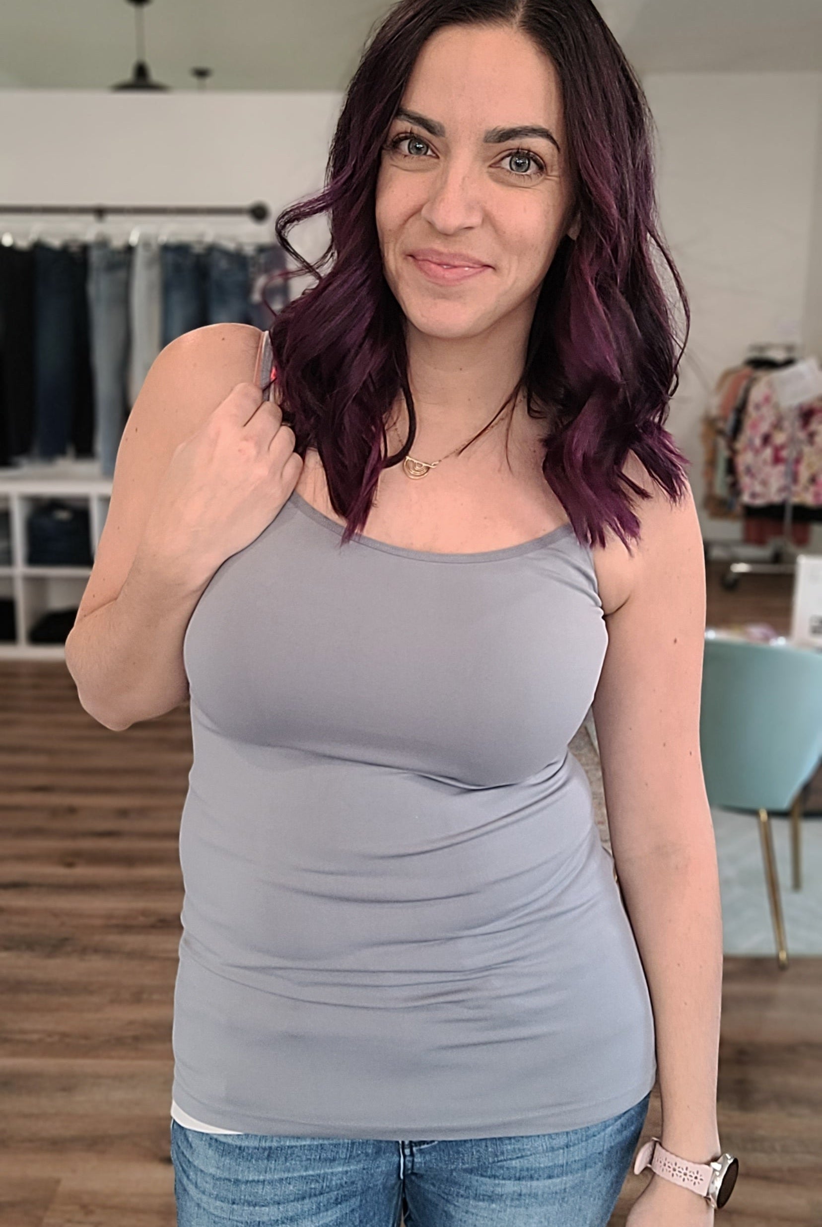 Shop Everyday Camisole with Adjustable Straps-Camisole at Ruby Joy Boutique, a Women's Clothing Store in Pickerington, Ohio