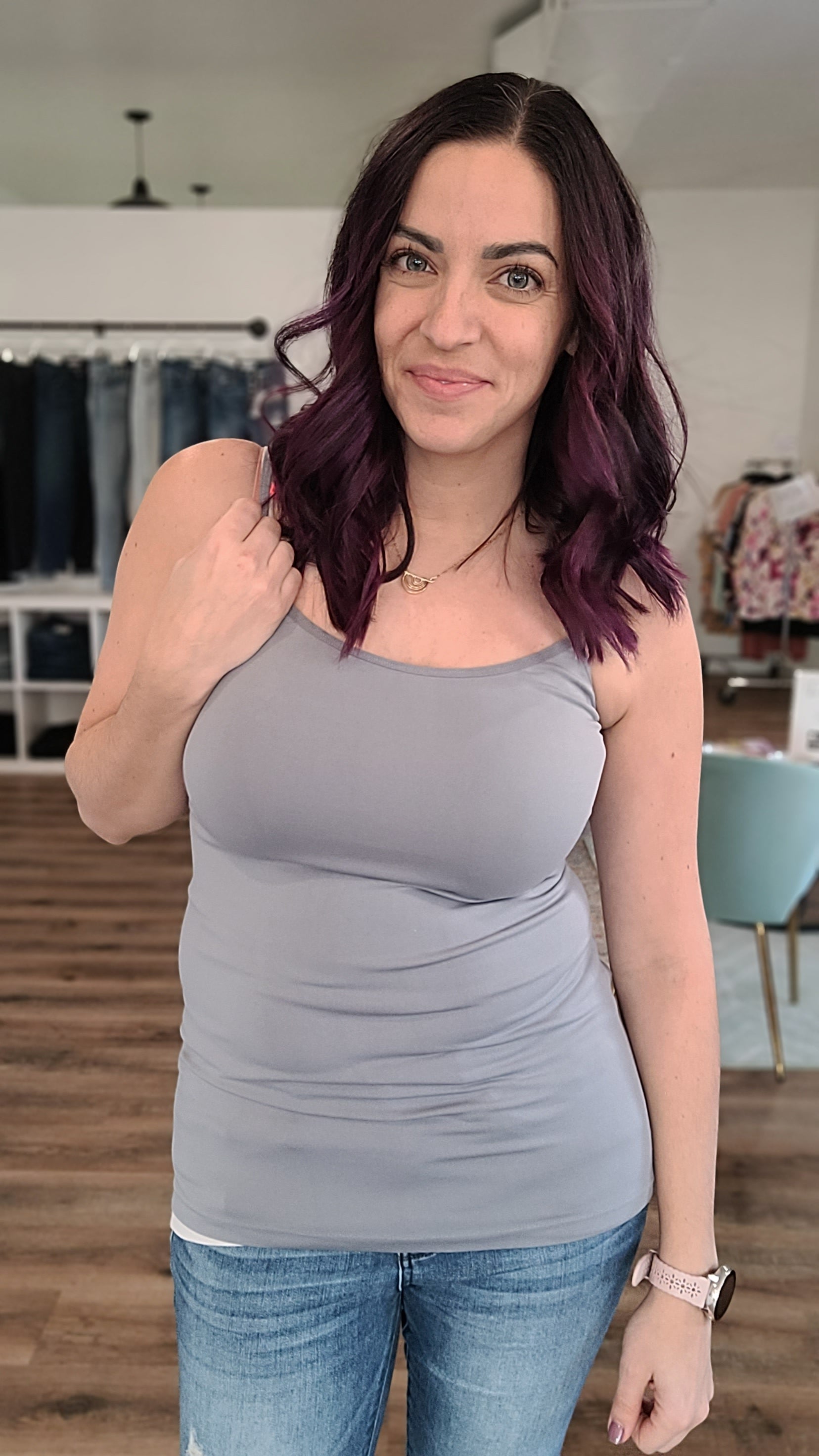 Shop Everyday Camisole with Adjustable Straps-Camisole at Ruby Joy Boutique, a Women's Clothing Store in Pickerington, Ohio