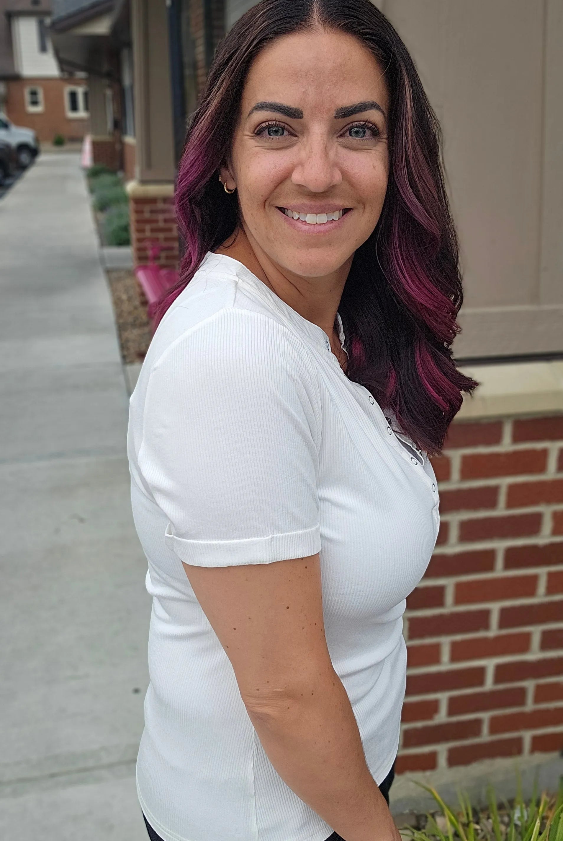 Shop Everyday Snap Henley Tee - Ivory- at Ruby Joy Boutique, a Women's Clothing Store in Pickerington, Ohio