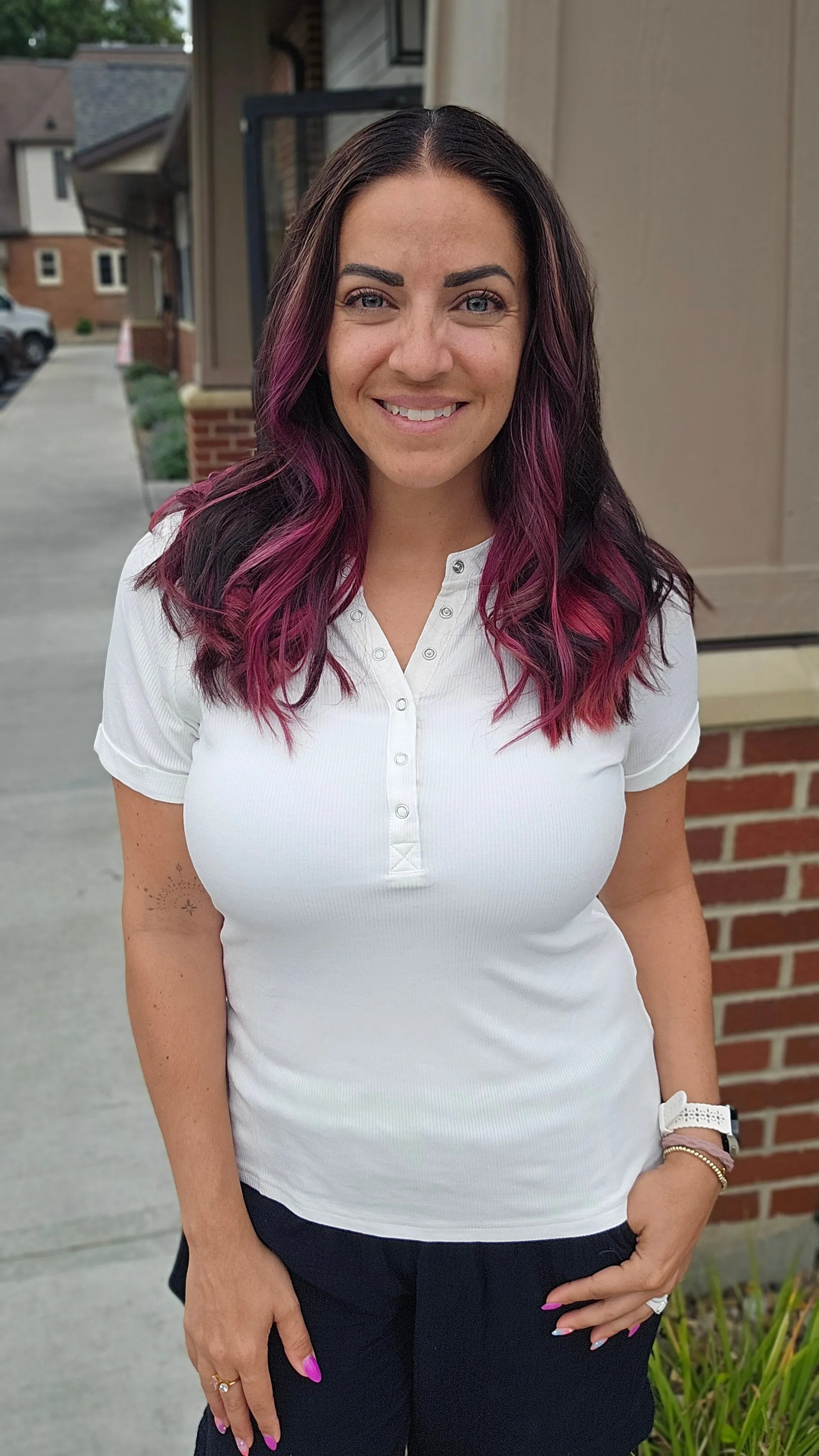 Shop Everyday Snap Henley Tee - Ivory- at Ruby Joy Boutique, a Women's Clothing Store in Pickerington, Ohio
