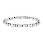 Shop Fashion Fortune Stretch Bracelets | Silver and Gold Mix-4mm Silver Cube Beads at Ruby Joy Boutique, a Women's Clothing Store in Pickerington, Ohio