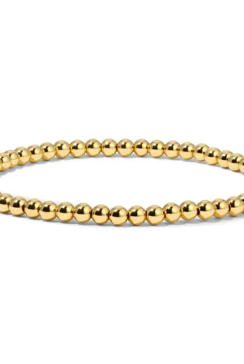 Shop Fashion Fortune Stretch Bracelets | Silver and Gold Mix-4mm Round Gold Beads at Ruby Joy Boutique, a Women's Clothing Store in Pickerington, Ohio