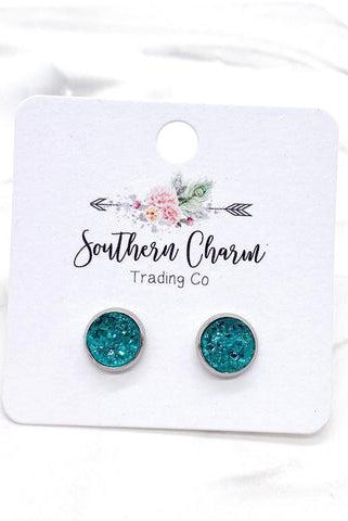 Shop Faux Druzy 8mm Stud Earrings-Earrings at Ruby Joy Boutique, a Women's Clothing Store in Pickerington, Ohio