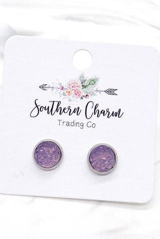 Shop Faux Druzy 8mm Stud Earrings-Earrings at Ruby Joy Boutique, a Women's Clothing Store in Pickerington, Ohio