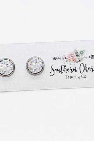 Shop Faux Druzy 8mm Stud Earrings-Earrings at Ruby Joy Boutique, a Women's Clothing Store in Pickerington, Ohio