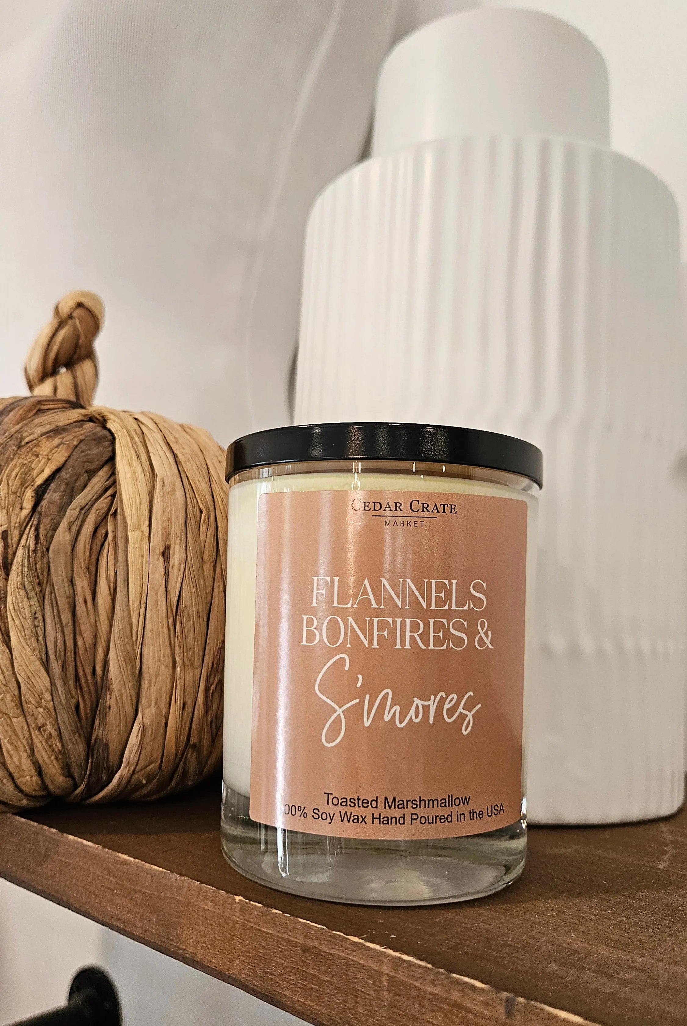 Shop Flannels Bonfires & S'mores | Toasted Marshmallow Soy Candle- at Ruby Joy Boutique, a Women's Clothing Store in Pickerington, Ohio