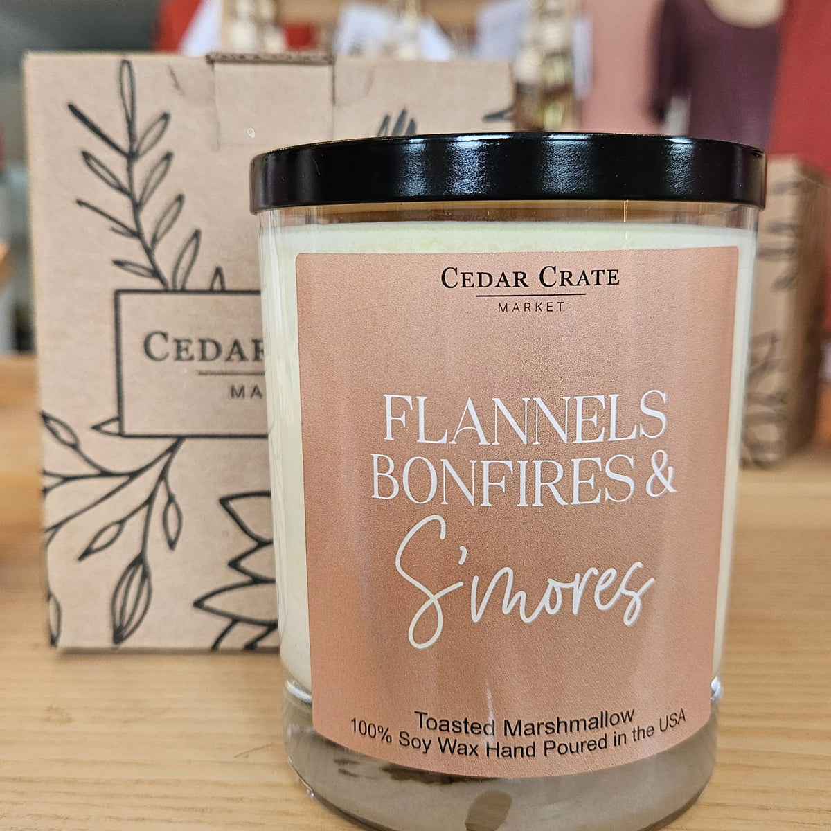 Shop Flannels Bonfires & S'mores | Toasted Marshmallow Soy Candle- at Ruby Joy Boutique, a Women's Clothing Store in Pickerington, Ohio