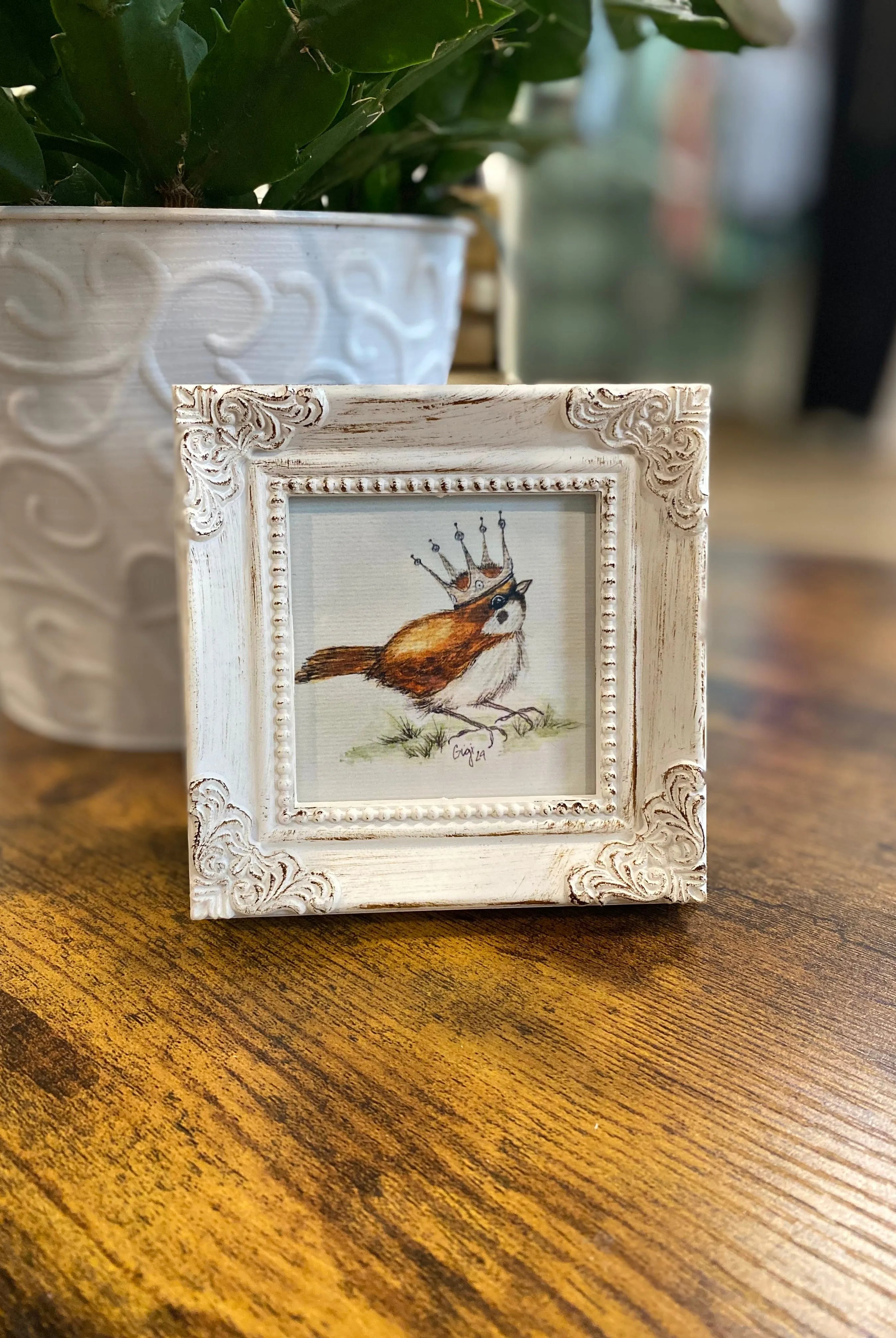 Shop Framed Watercolor Prints-Crowned Bird at Ruby Joy Boutique, a Women's Clothing Store in Pickerington, Ohio