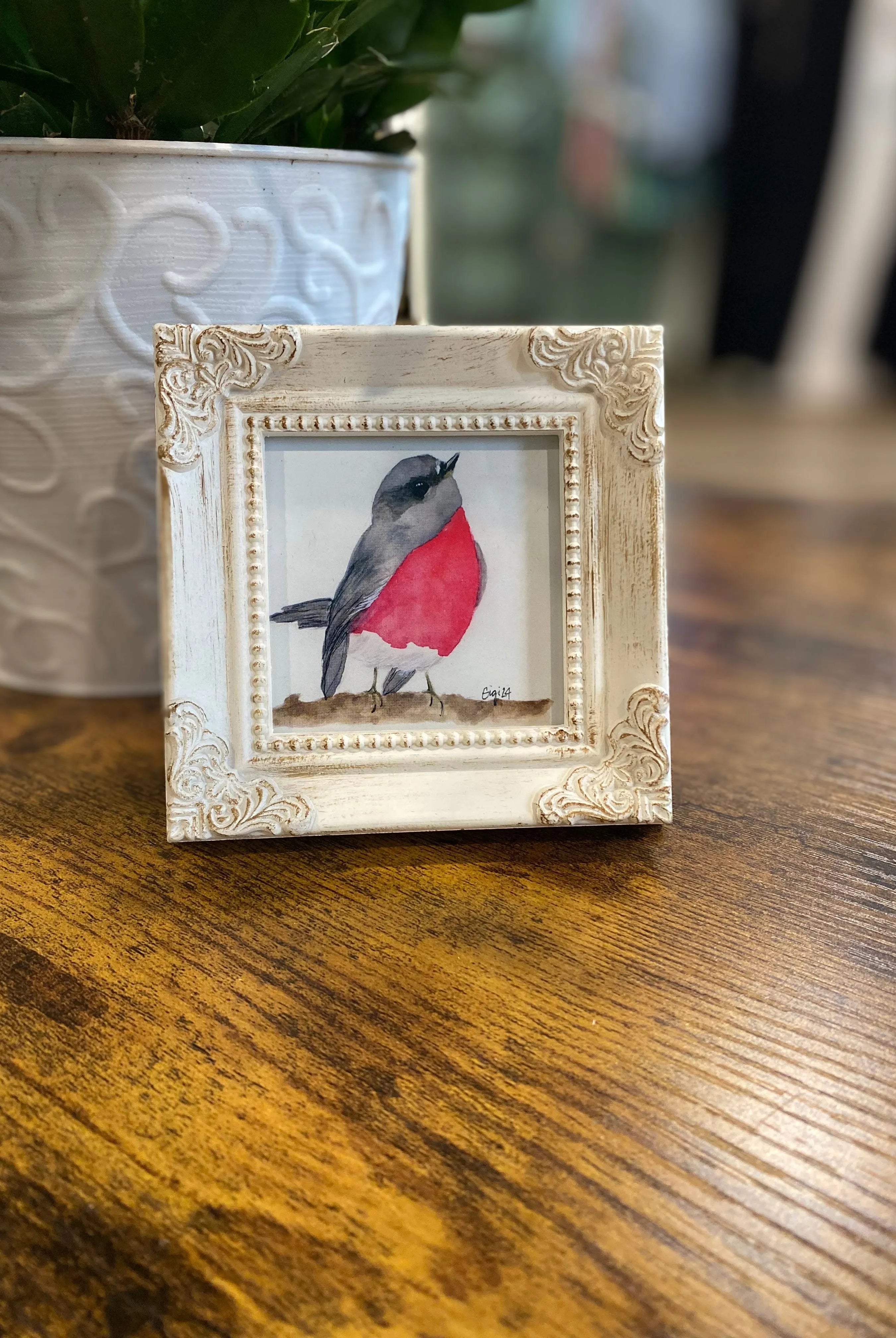 Shop Framed Watercolor Prints-Red Robin at Ruby Joy Boutique, a Women's Clothing Store in Pickerington, Ohio