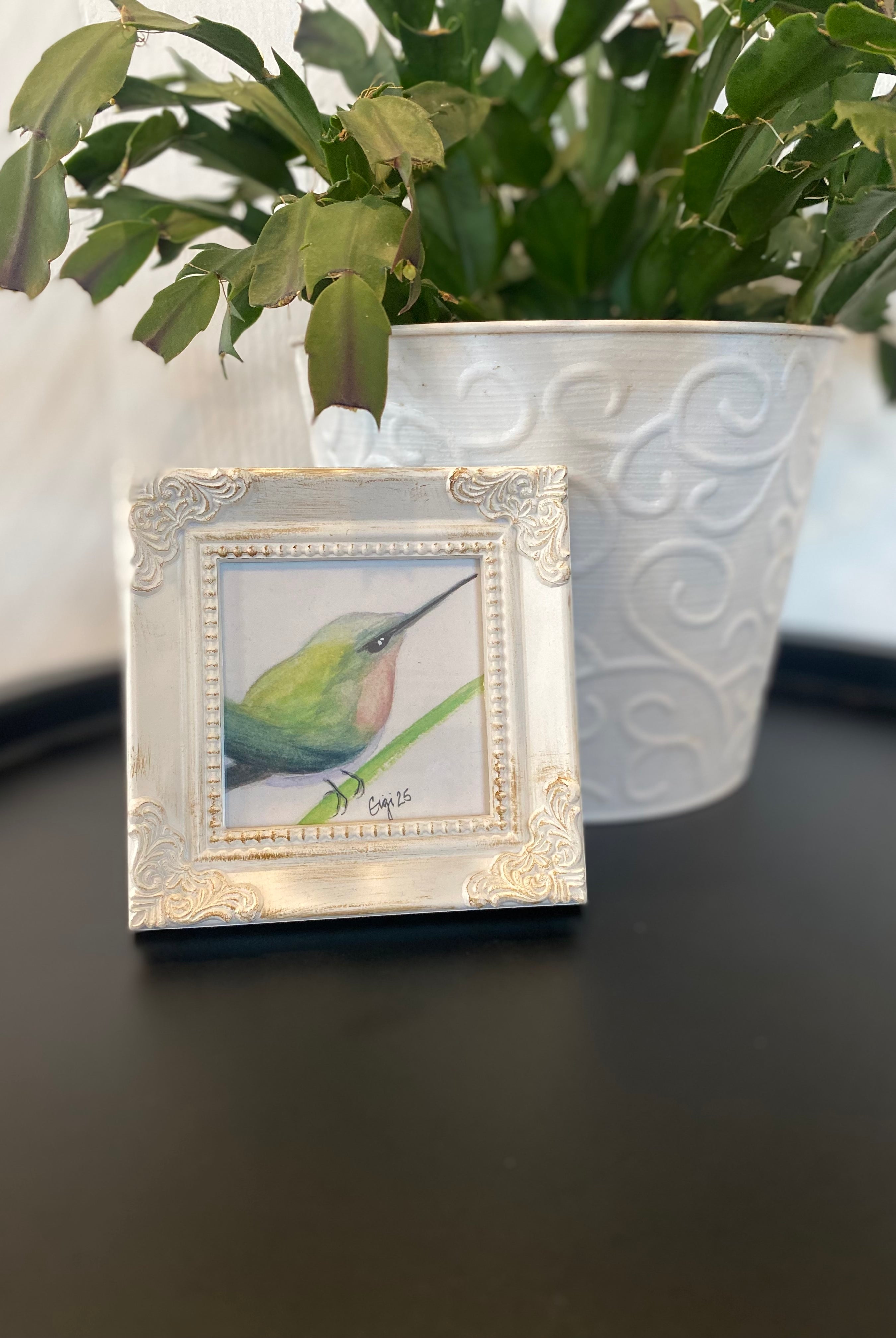 Shop Framed Watercolor Prints-Green Bird at Ruby Joy Boutique, a Women's Clothing Store in Pickerington, Ohio