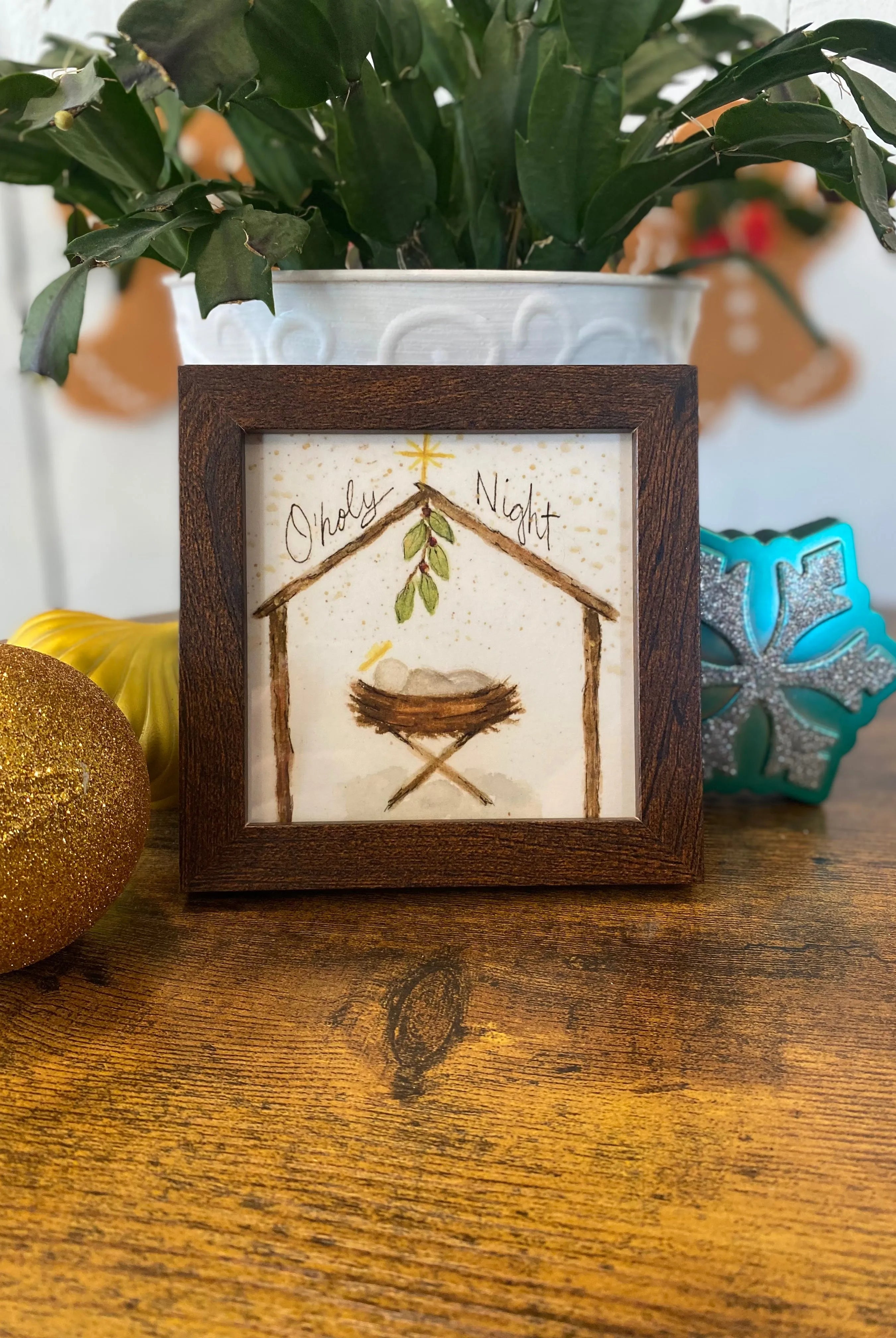 Shop Framed Watercolor prints - Winter Collection-O'holy Night at Ruby Joy Boutique, a Women's Clothing Store in Pickerington, Ohio