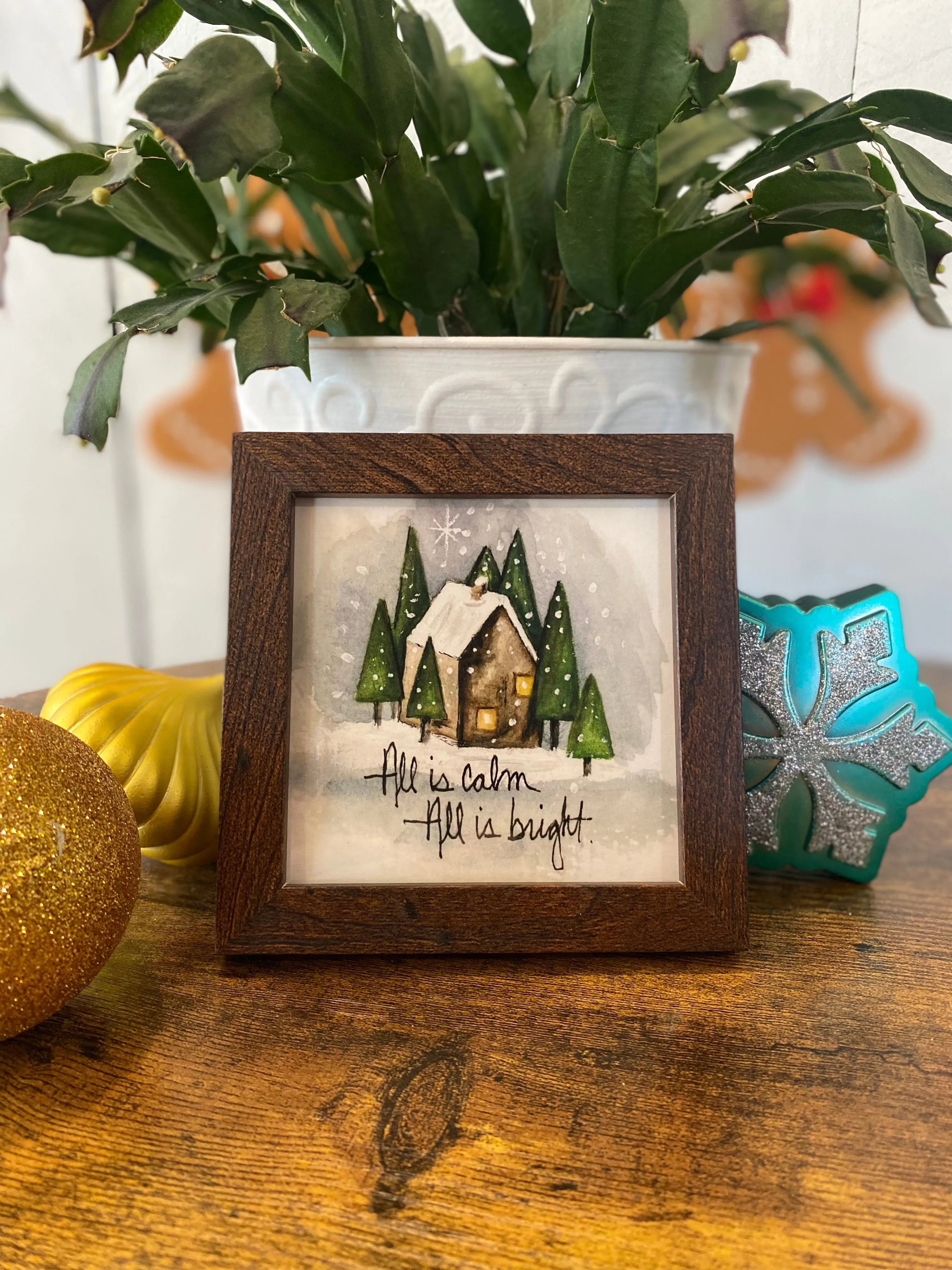 Shop Framed Watercolor prints - Winter Collection-All is calm at Ruby Joy Boutique, a Women's Clothing Store in Pickerington, Ohio