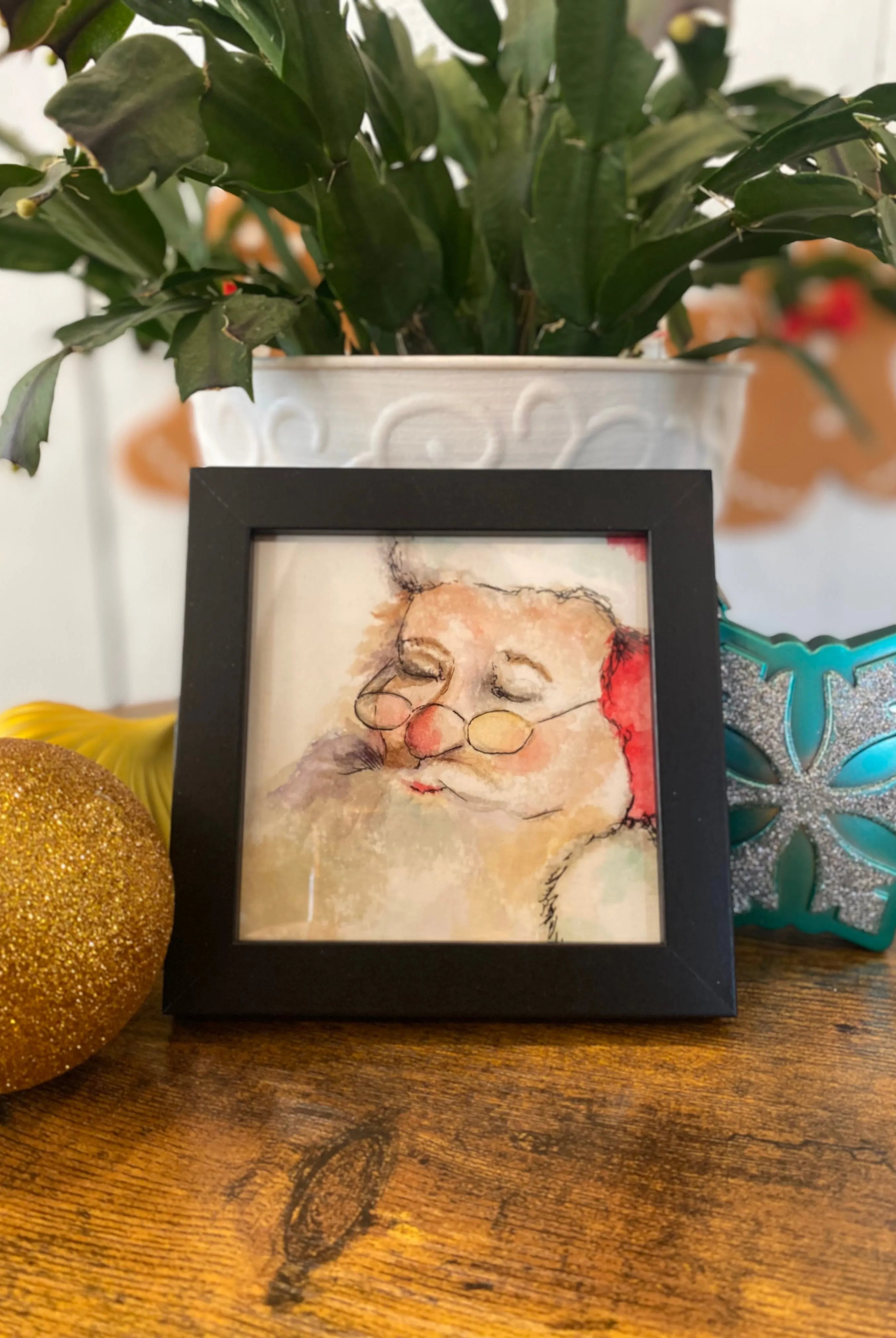 Shop Framed Watercolor prints - Winter Collection-Santa Claus at Ruby Joy Boutique, a Women's Clothing Store in Pickerington, Ohio