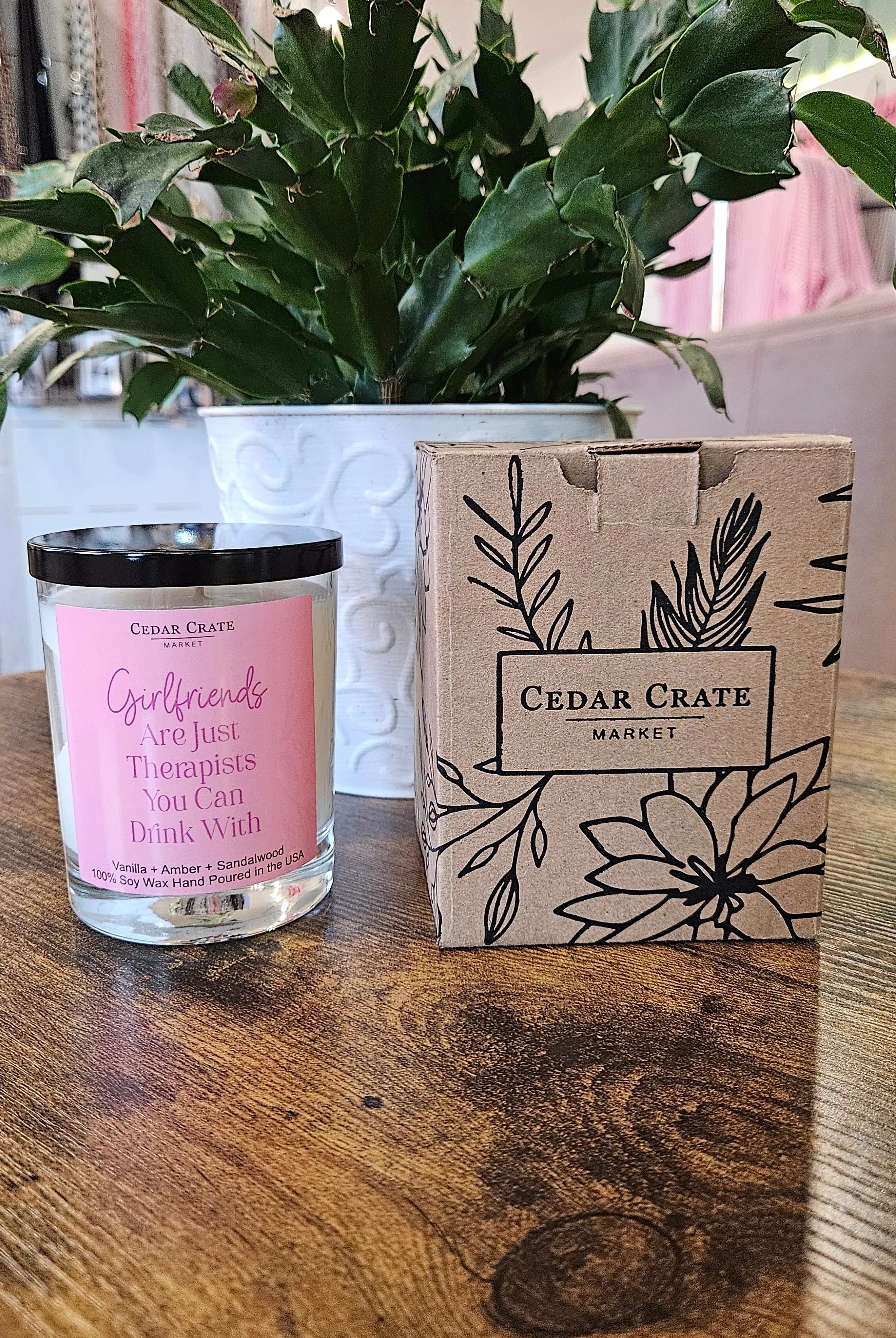 Shop Girlfriends Are Just Therapist You Can Drink With | Vanilla, Amber, Sandalwood- at Ruby Joy Boutique, a Women's Clothing Store in Pickerington, Ohio