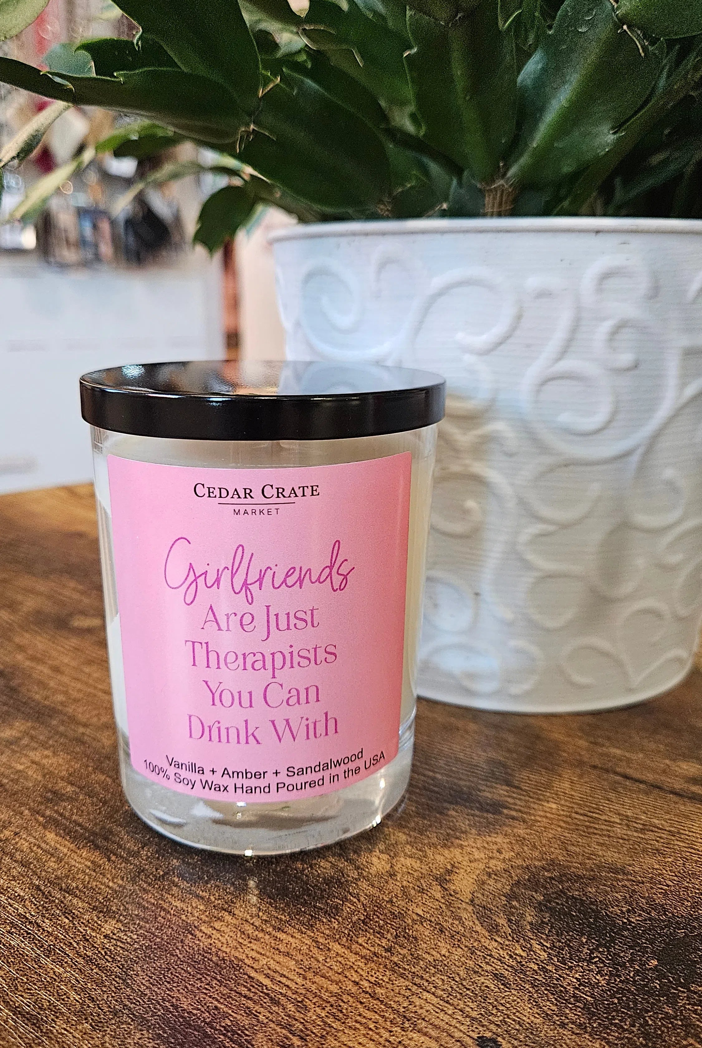 Shop Girlfriends Are Just Therapist You Can Drink With | Vanilla, Amber, Sandalwood- at Ruby Joy Boutique, a Women's Clothing Store in Pickerington, Ohio