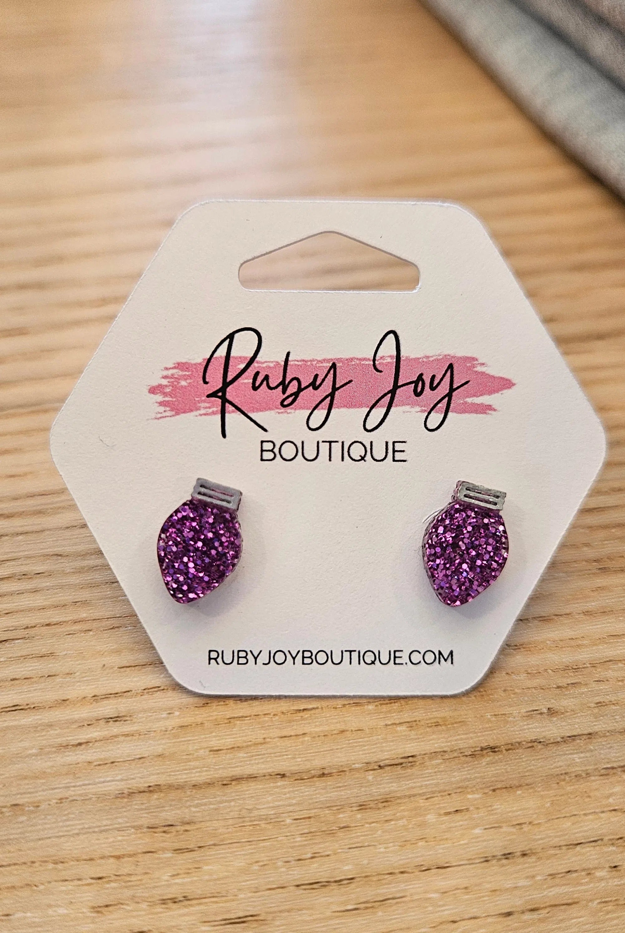 Shop Glitter Christmas Light Stud Earrings-Earrings at Ruby Joy Boutique, a Women's Clothing Store in Pickerington, Ohio