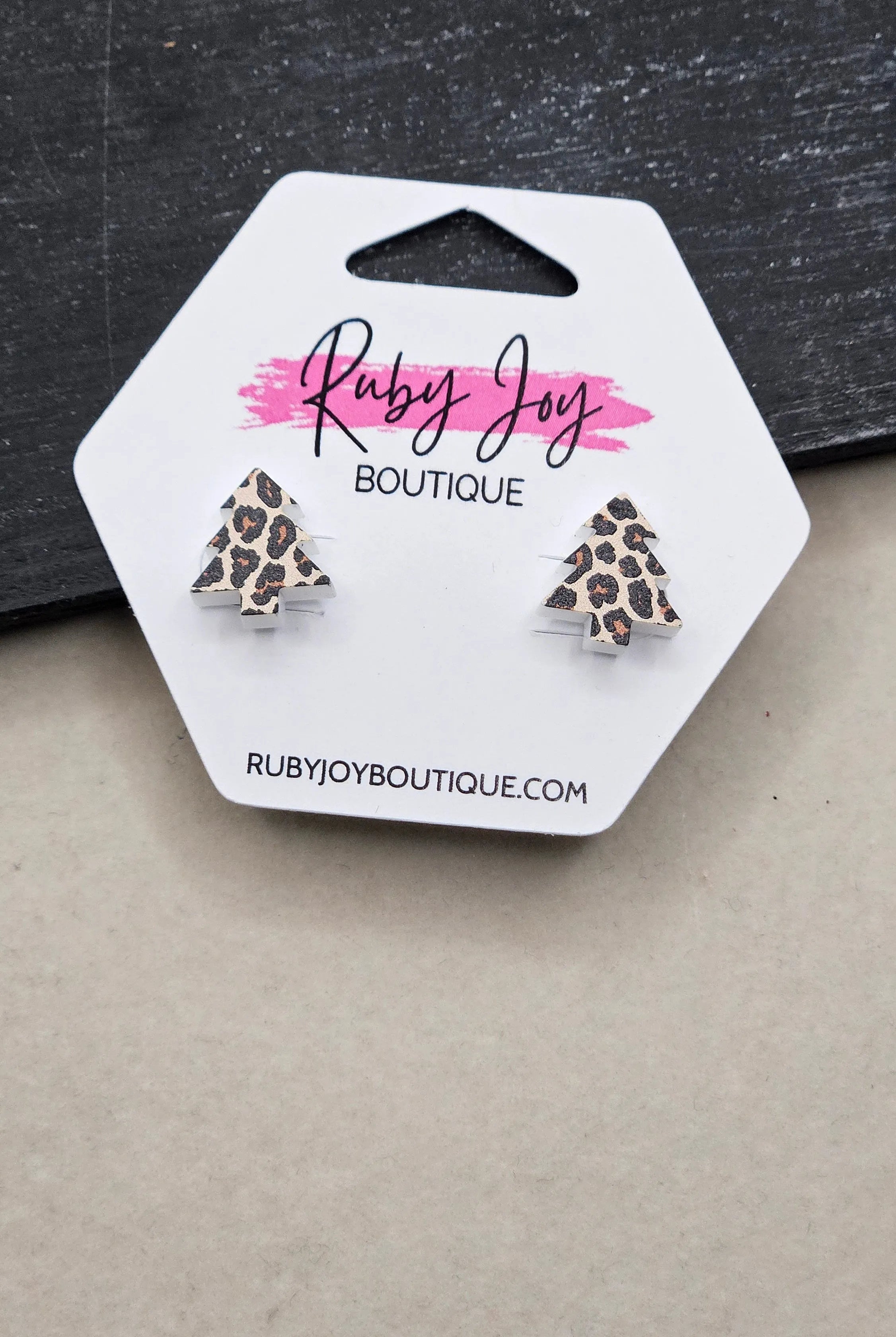 Shop Glitter Christmas Tree Stud Earrings- at Ruby Joy Boutique, a Women's Clothing Store in Pickerington, Ohio
