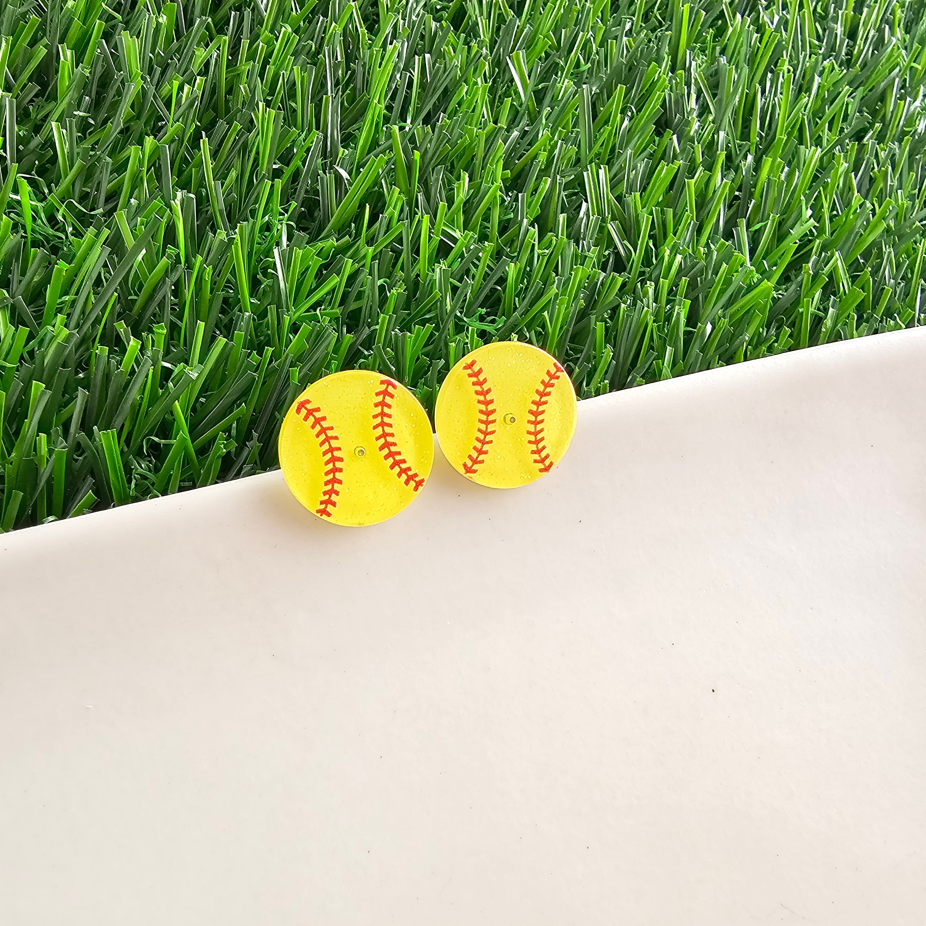 Shop Glitter Softball Studs- at Ruby Joy Boutique, a Women's Clothing Store in Pickerington, Ohio