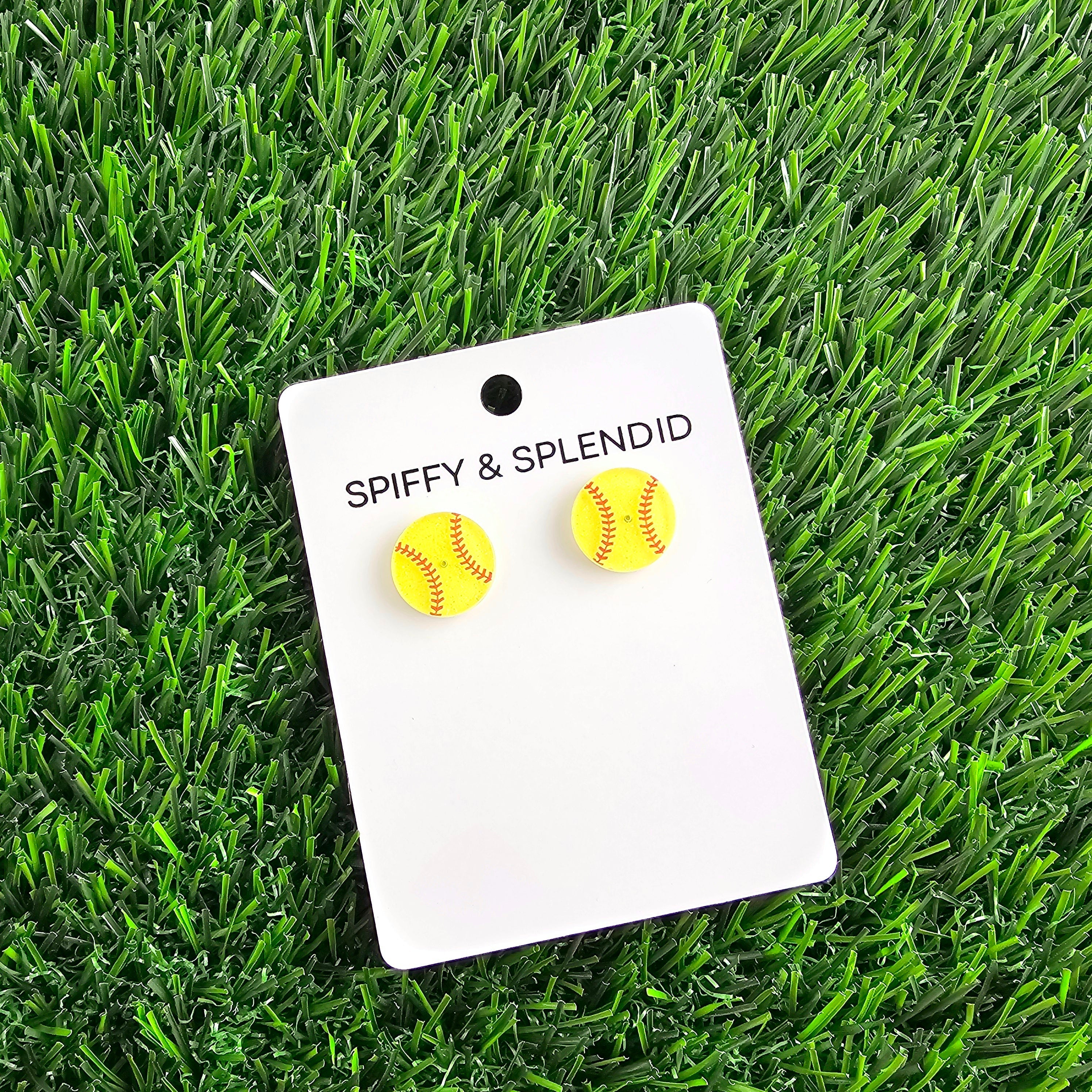 Shop Glitter Softball Studs- at Ruby Joy Boutique, a Women's Clothing Store in Pickerington, Ohio