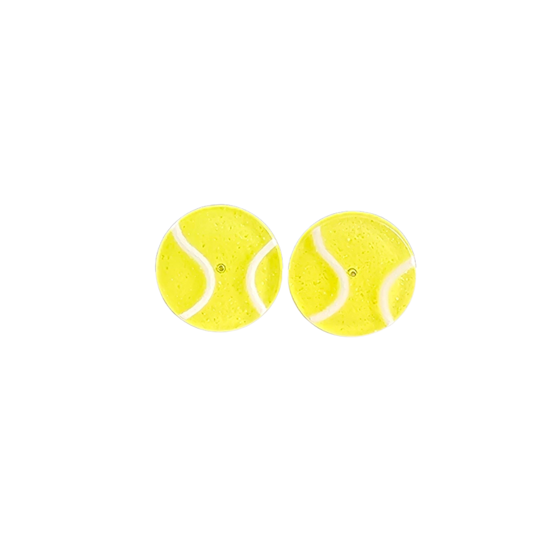 Shop Glitter Tennis Ball Studs- at Ruby Joy Boutique, a Women's Clothing Store in Pickerington, Ohio