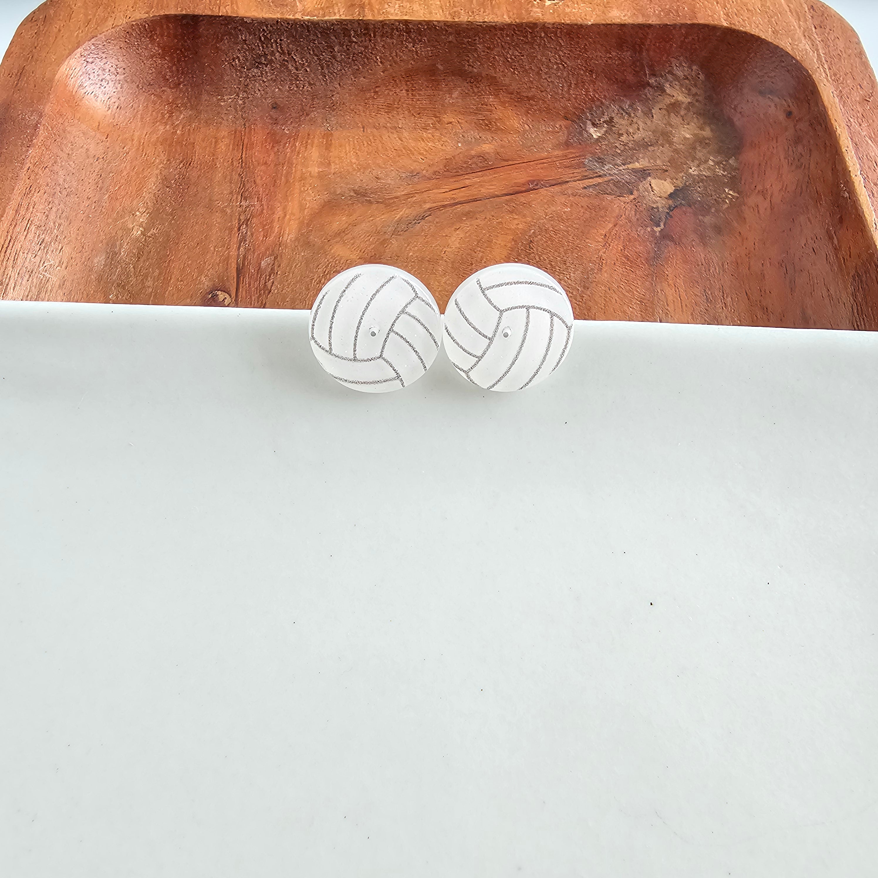 Shop Glitter Volleyball Studs- at Ruby Joy Boutique, a Women's Clothing Store in Pickerington, Ohio