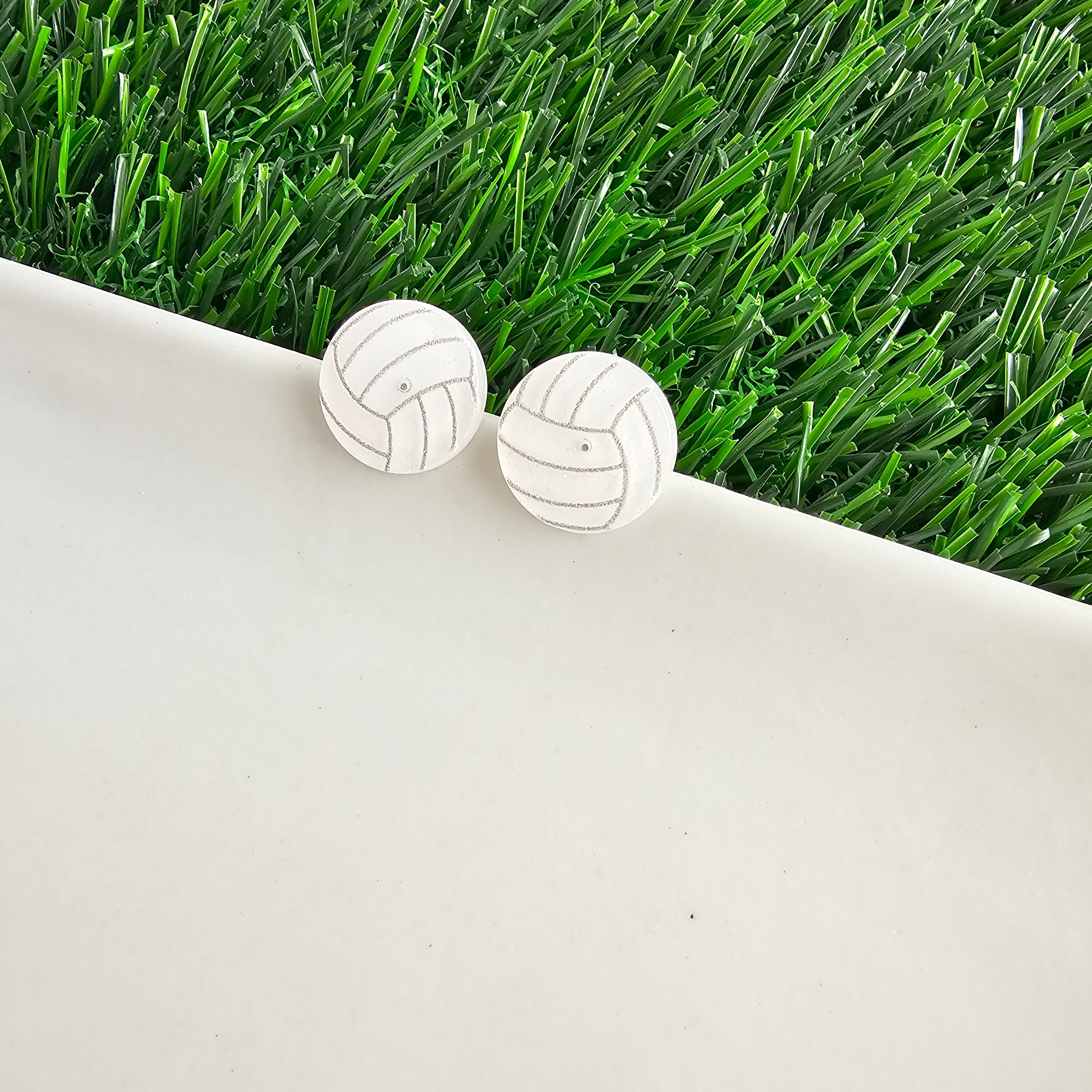 Shop Glitter Volleyball Studs- at Ruby Joy Boutique, a Women's Clothing Store in Pickerington, Ohio