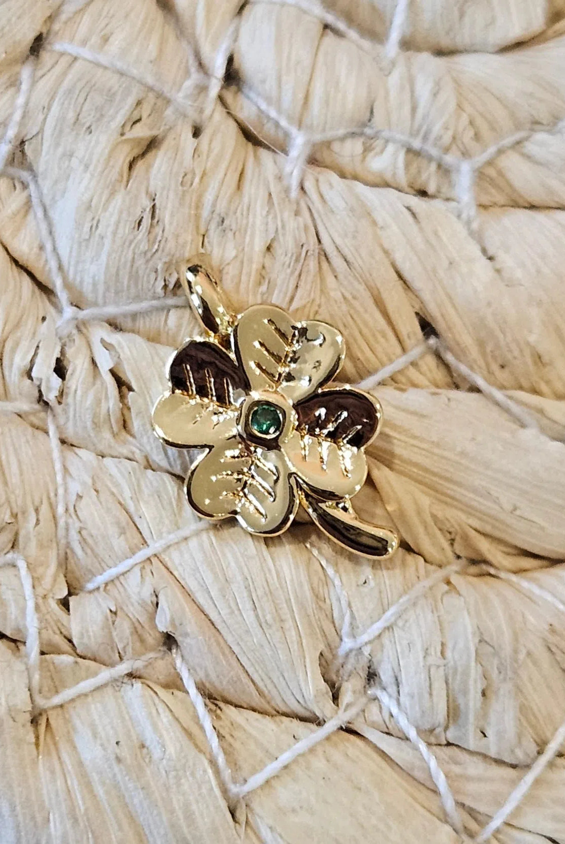 Shop Green Pave Clover Charm- at Ruby Joy Boutique, a Women's Clothing Store in Pickerington, Ohio