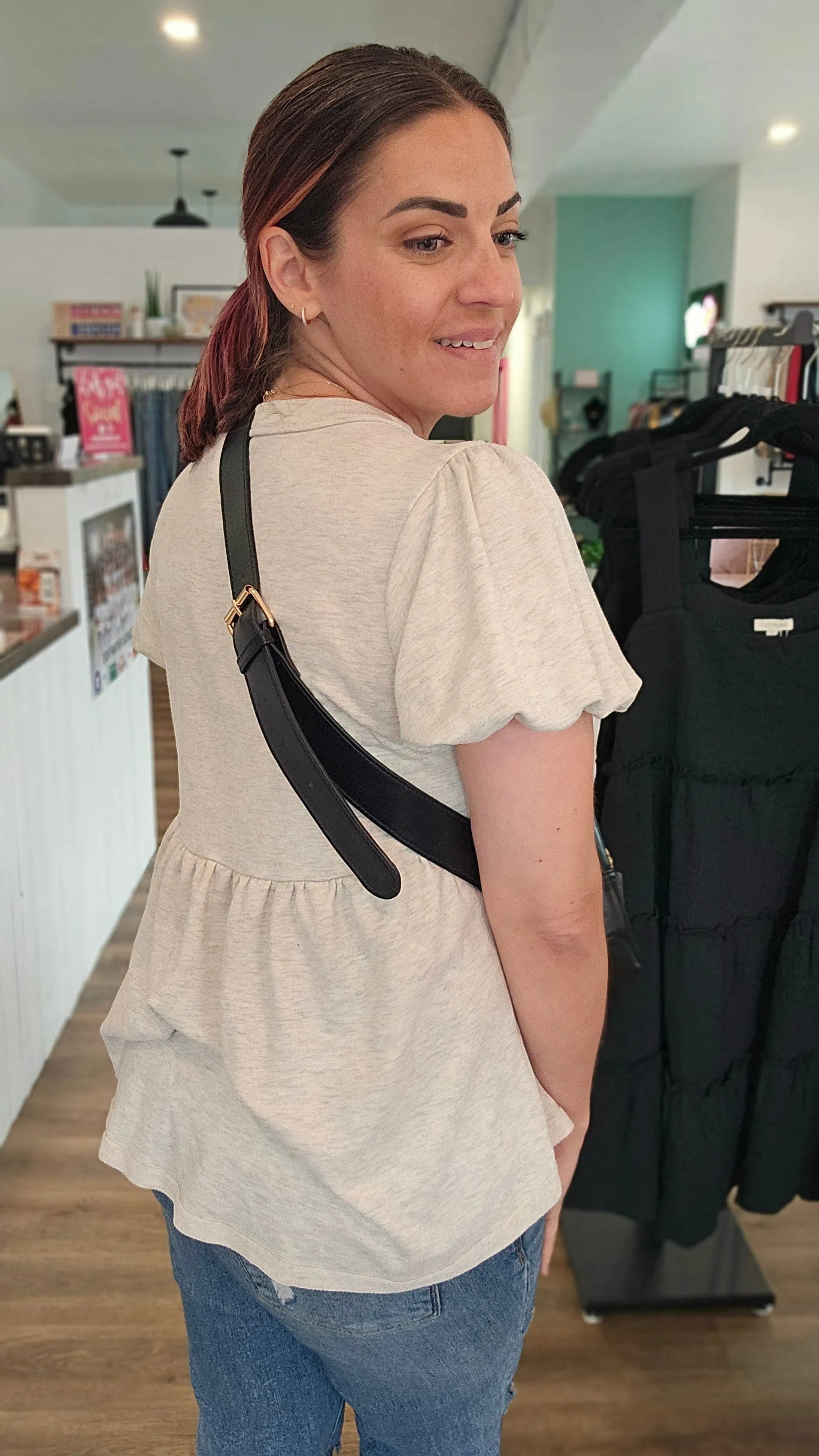 Shop Hadley Woven Sling Bag-Purse at Ruby Joy Boutique, a Women's Clothing Store in Pickerington, Ohio