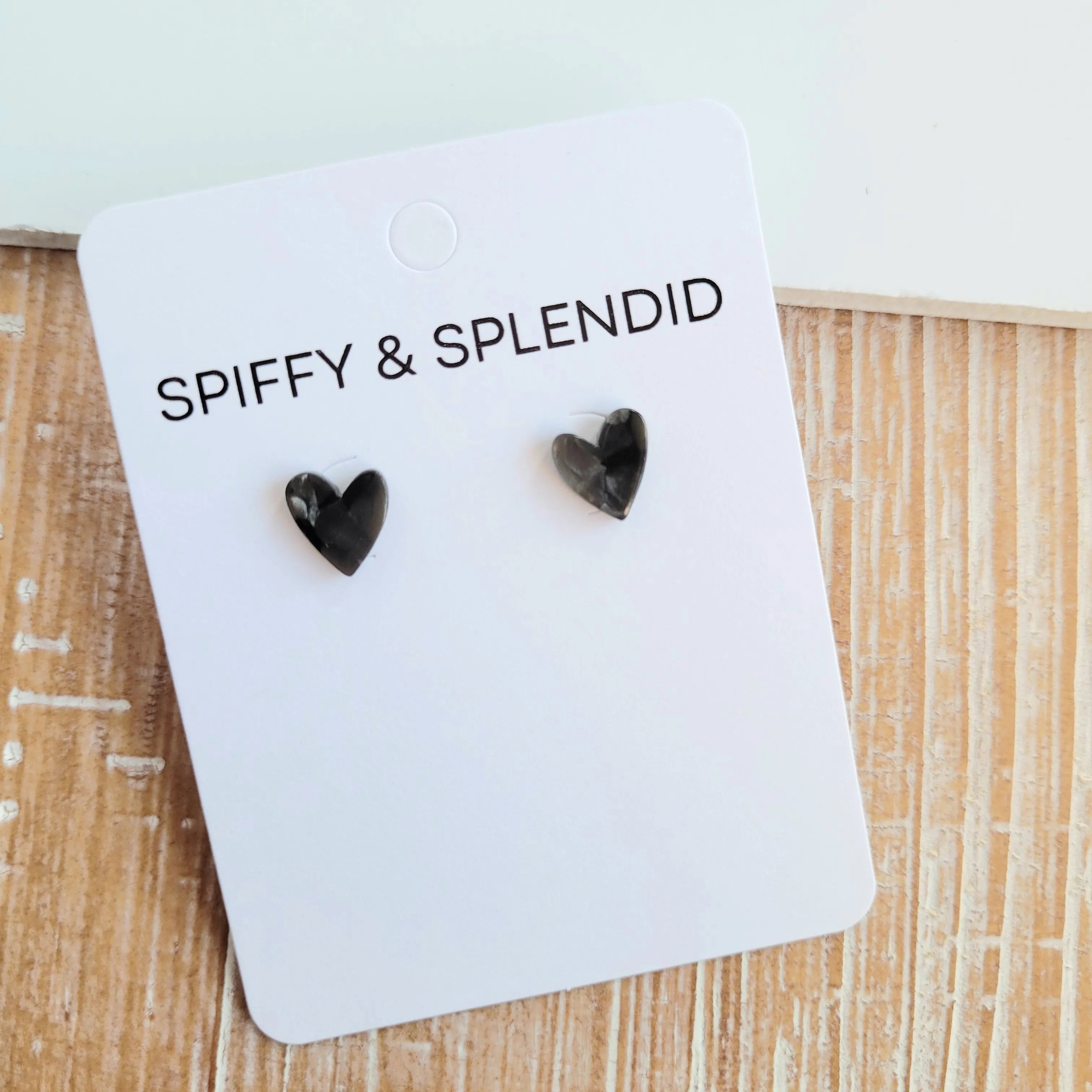 Shop Hand Drawn Heart Studs - Black- at Ruby Joy Boutique, a Women's Clothing Store in Pickerington, Ohio