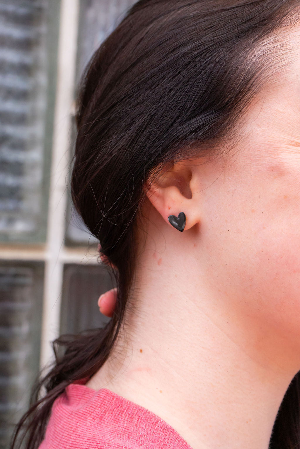 Shop Hand Drawn Heart Studs - Black- at Ruby Joy Boutique, a Women's Clothing Store in Pickerington, Ohio