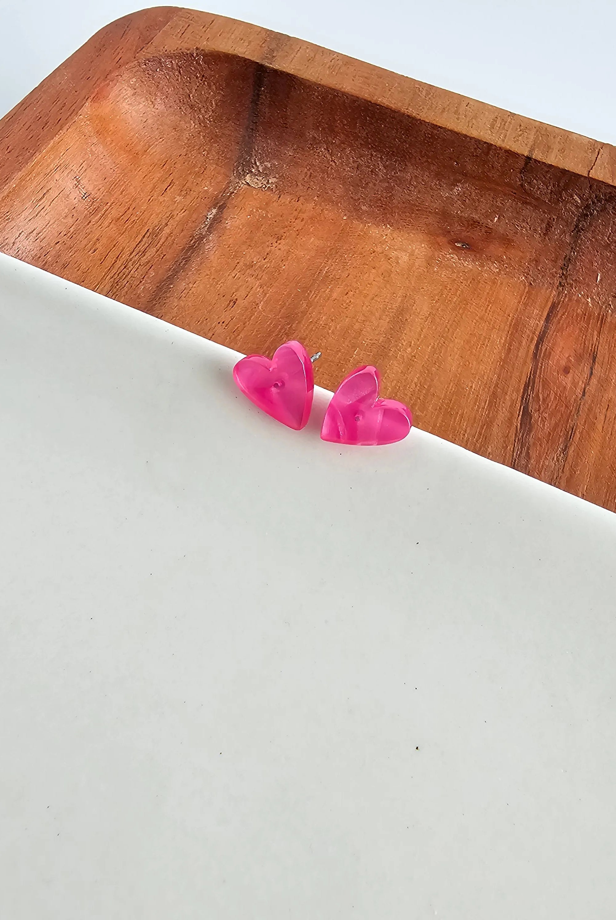 Shop Hand Drawn Heart Studs - Hot Pink- at Ruby Joy Boutique, a Women's Clothing Store in Pickerington, Ohio