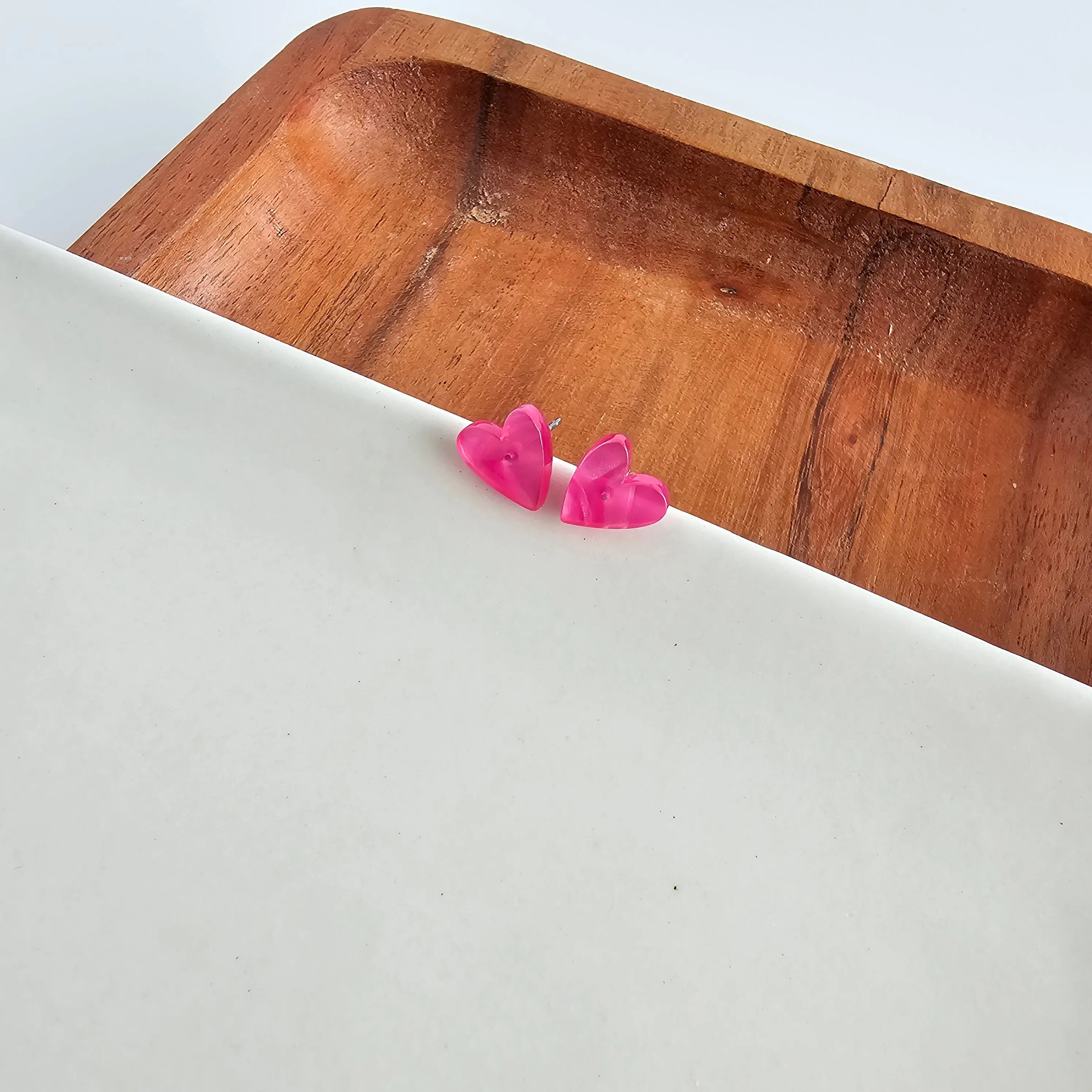 Shop Hand Drawn Heart Studs - Hot Pink- at Ruby Joy Boutique, a Women's Clothing Store in Pickerington, Ohio