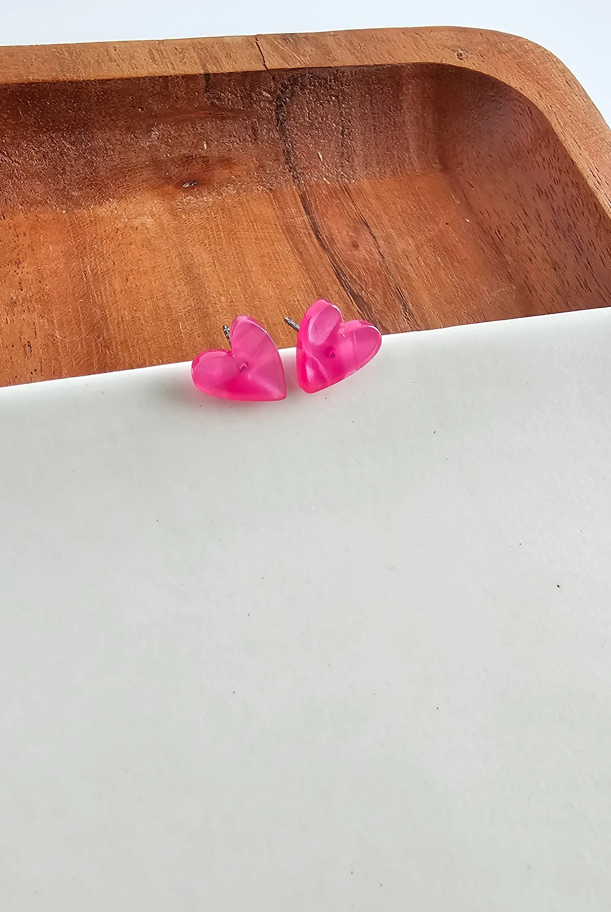 Shop Hand Drawn Heart Studs - Hot Pink- at Ruby Joy Boutique, a Women's Clothing Store in Pickerington, Ohio