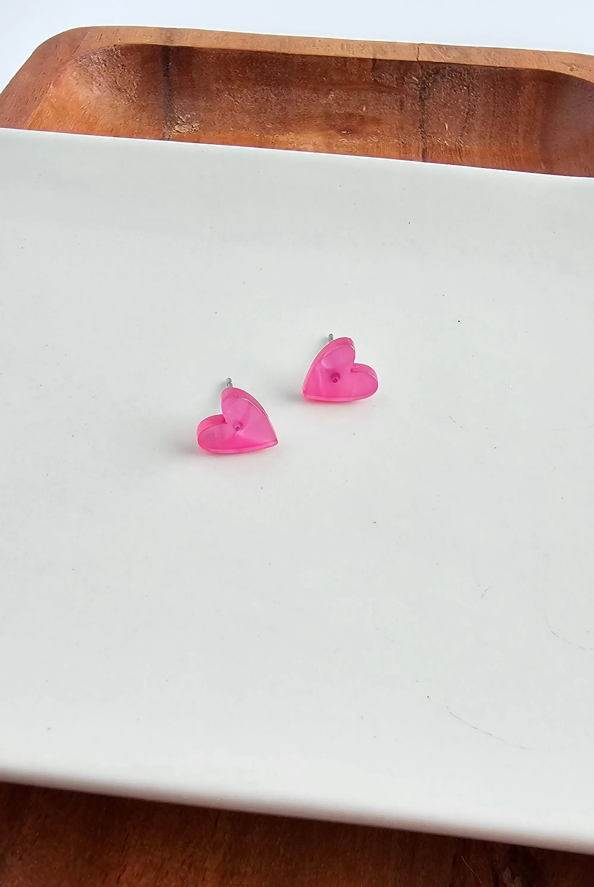Shop Hand Drawn Heart Studs - Hot Pink- at Ruby Joy Boutique, a Women's Clothing Store in Pickerington, Ohio