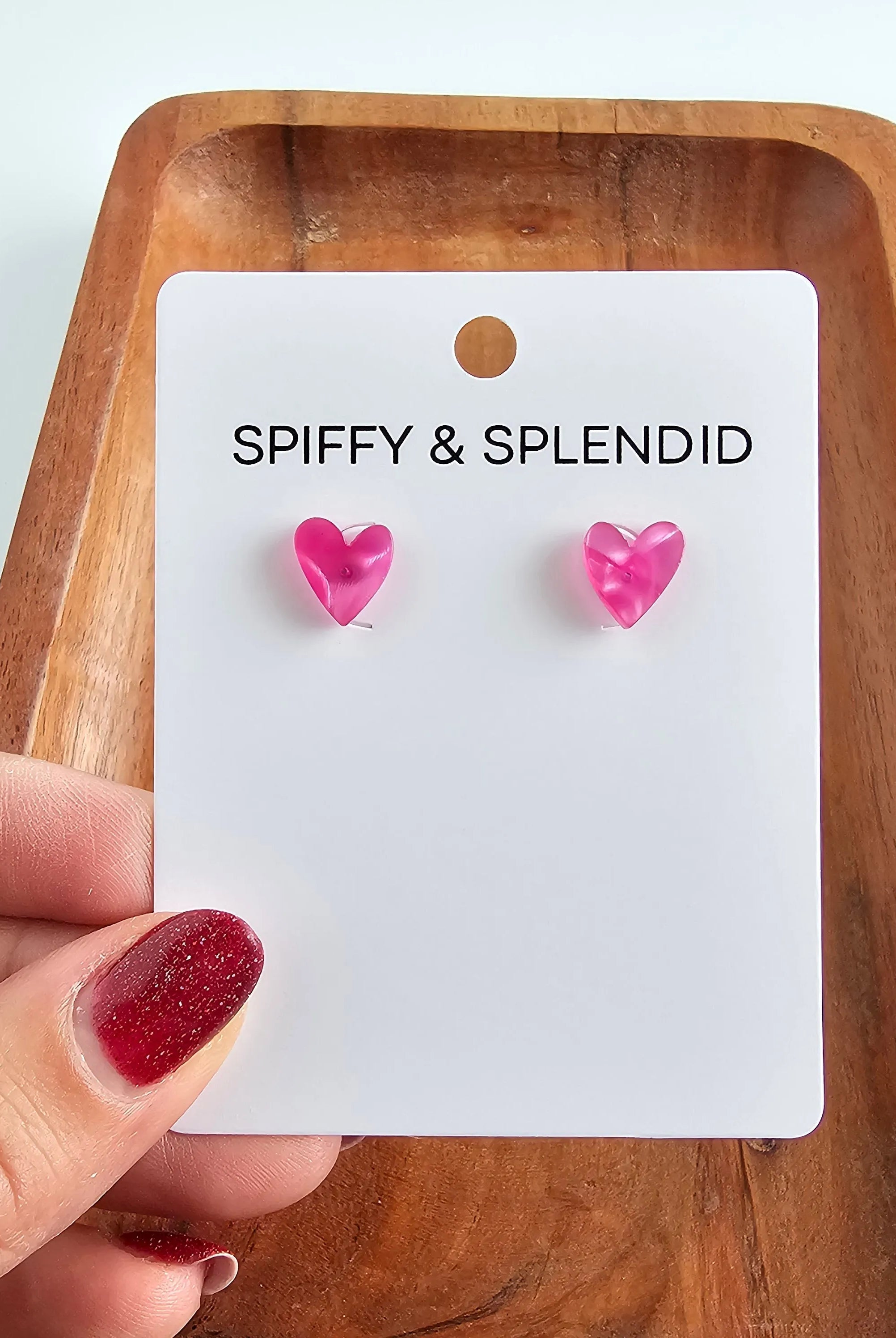 Shop Hand Drawn Heart Studs - Hot Pink- at Ruby Joy Boutique, a Women's Clothing Store in Pickerington, Ohio