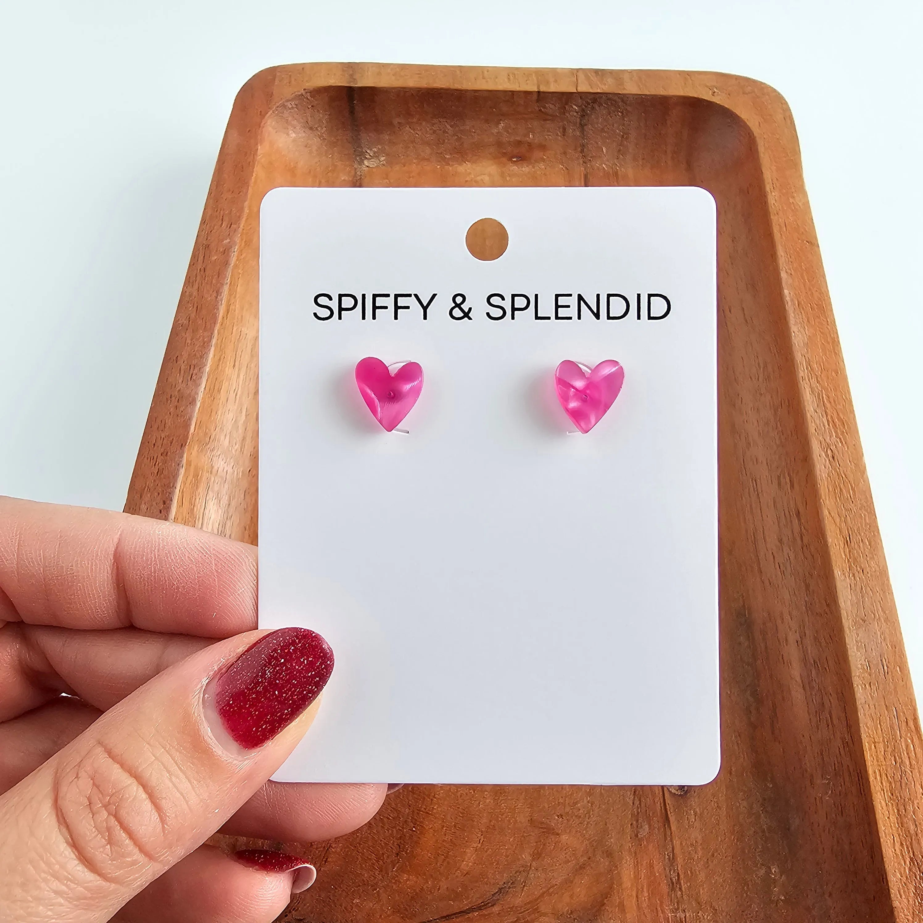 Shop Hand Drawn Heart Studs - Hot Pink- at Ruby Joy Boutique, a Women's Clothing Store in Pickerington, Ohio