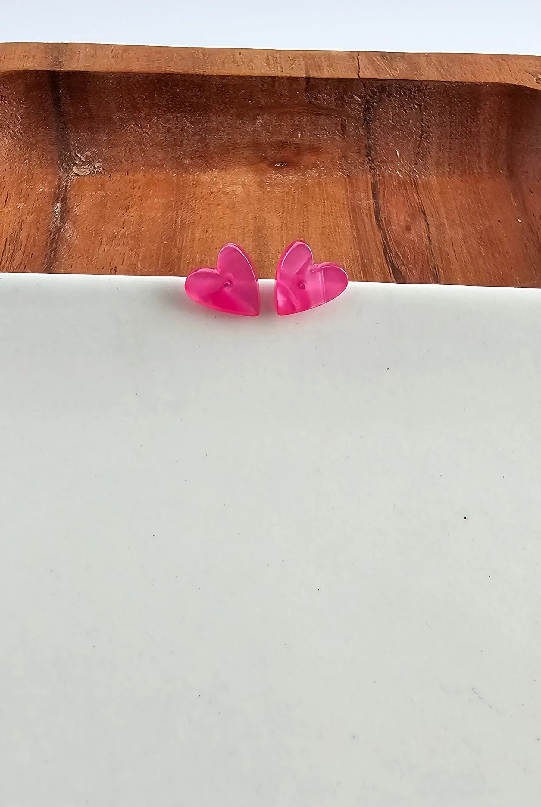 Shop Hand Drawn Heart Studs - Hot Pink- at Ruby Joy Boutique, a Women's Clothing Store in Pickerington, Ohio