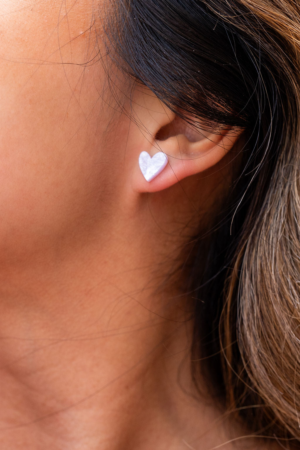 Shop Hand Drawn Heart Studs - Lavender Purple- at Ruby Joy Boutique, a Women's Clothing Store in Pickerington, Ohio