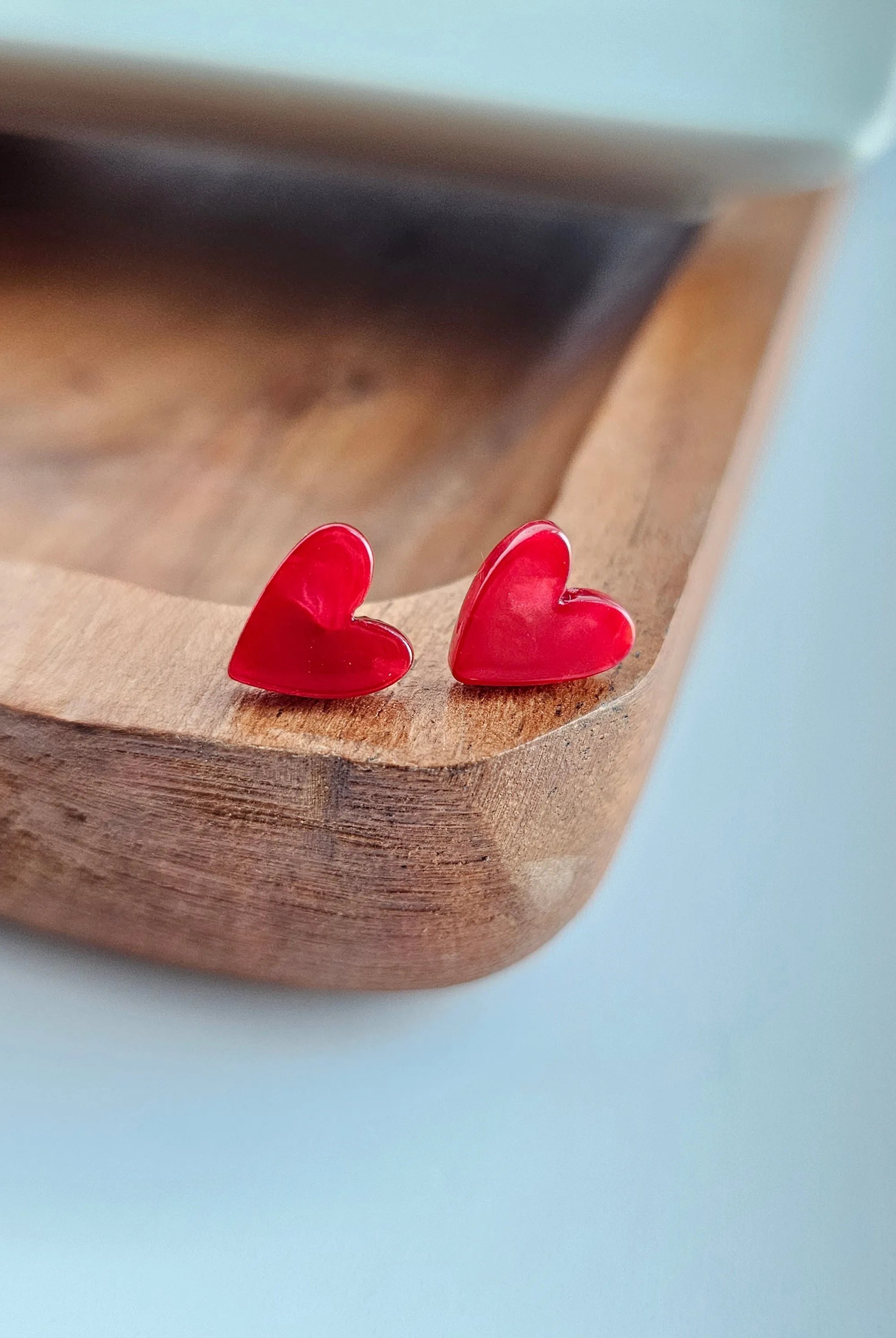 Shop Hand Drawn Heart Studs- Red- at Ruby Joy Boutique, a Women's Clothing Store in Pickerington, Ohio