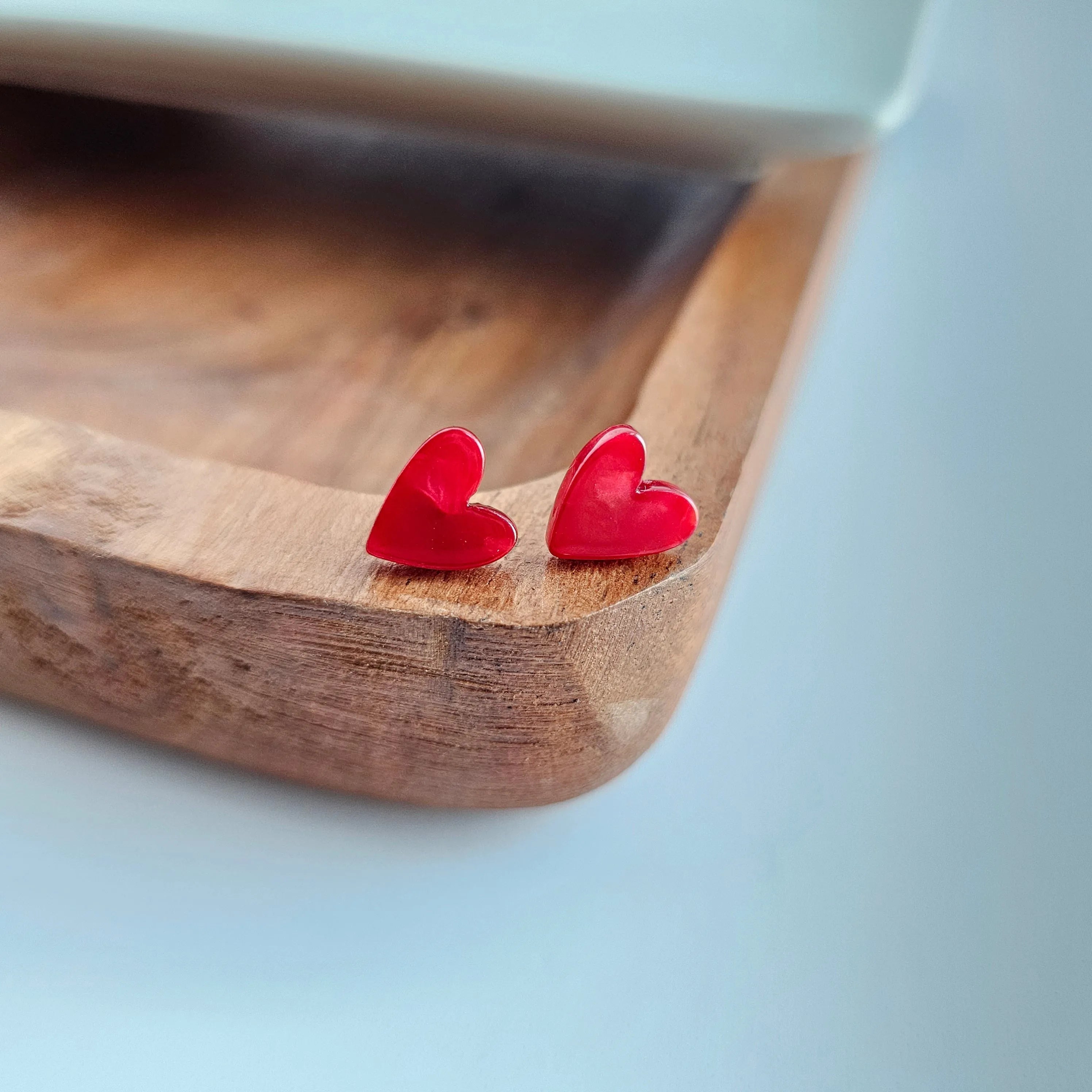Shop Hand Drawn Heart Studs- Red- at Ruby Joy Boutique, a Women's Clothing Store in Pickerington, Ohio