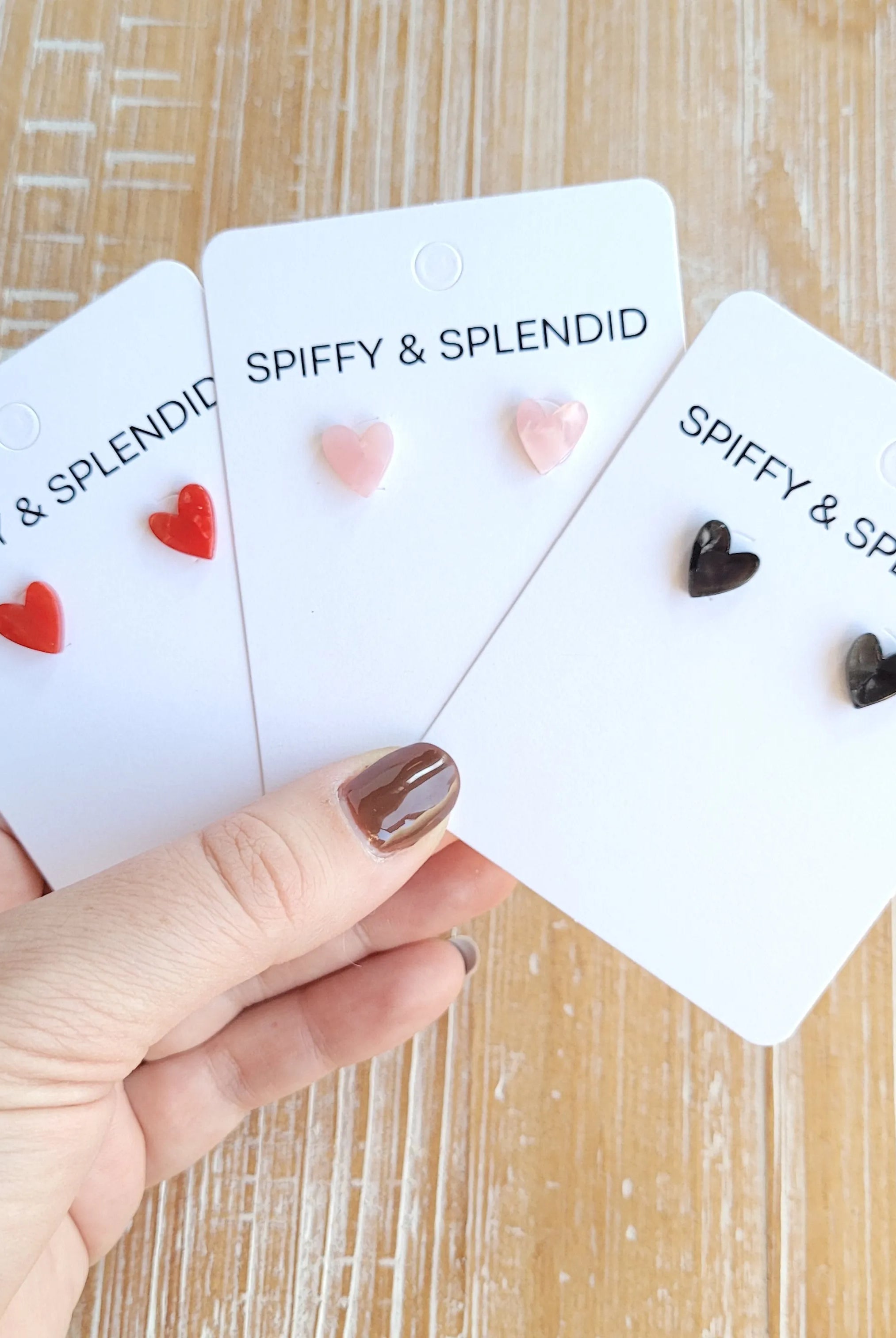 Shop Hand Drawn Heart Studs- Red- at Ruby Joy Boutique, a Women's Clothing Store in Pickerington, Ohio