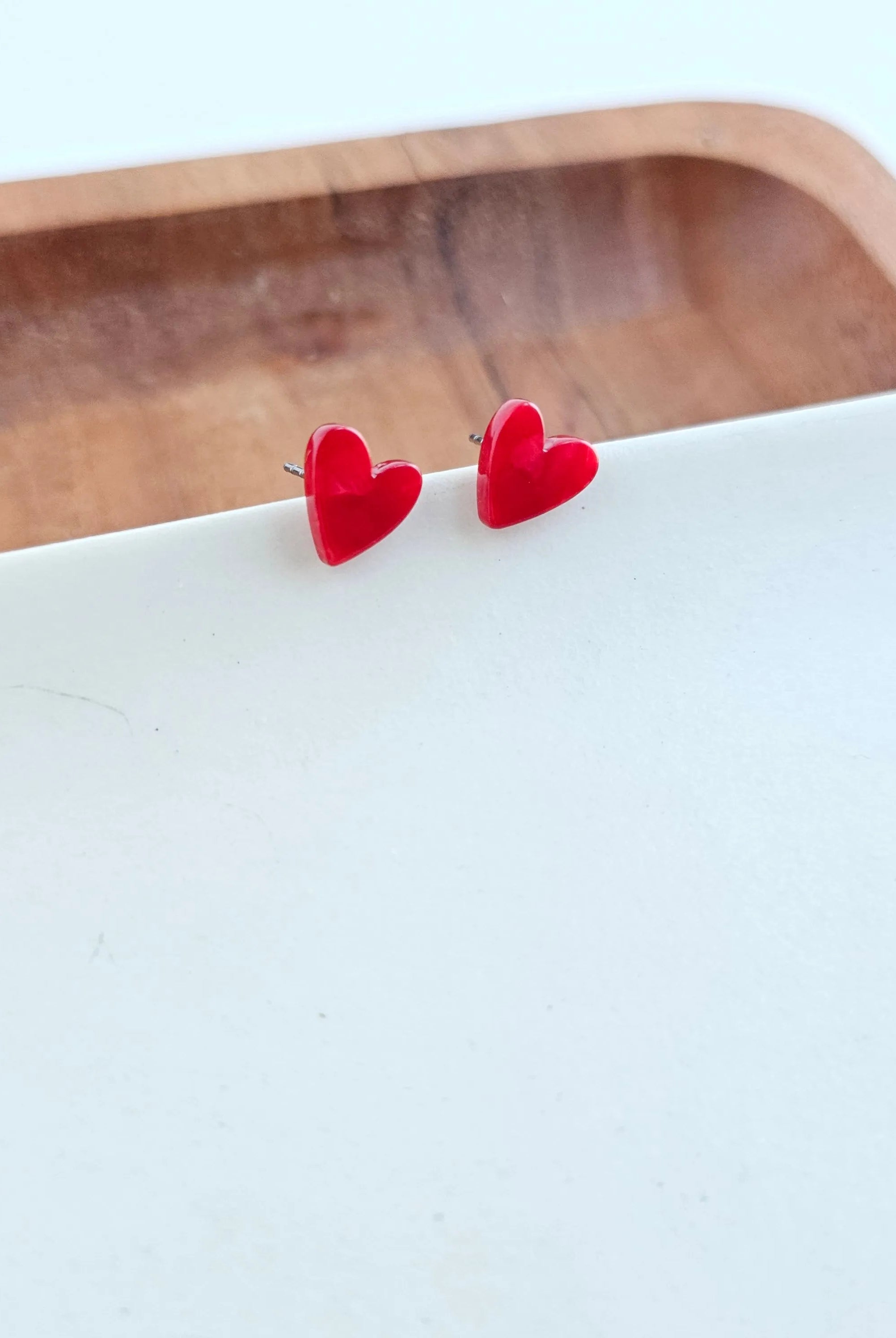 Shop Hand Drawn Heart Studs- Red- at Ruby Joy Boutique, a Women's Clothing Store in Pickerington, Ohio